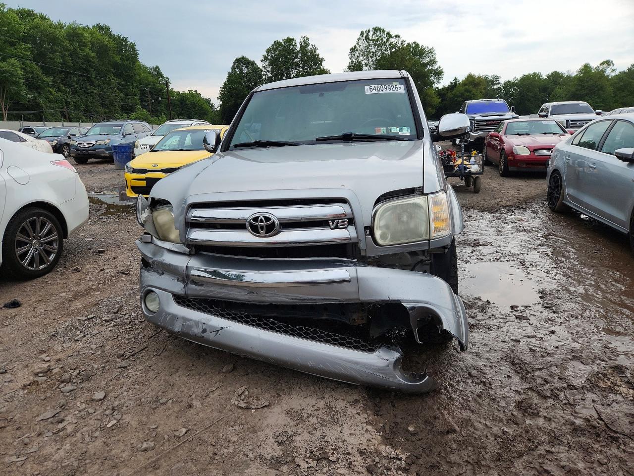 2006 Toyota Tundra Double Cab Sr5 Silver vin: 5TBDT44116S534674
