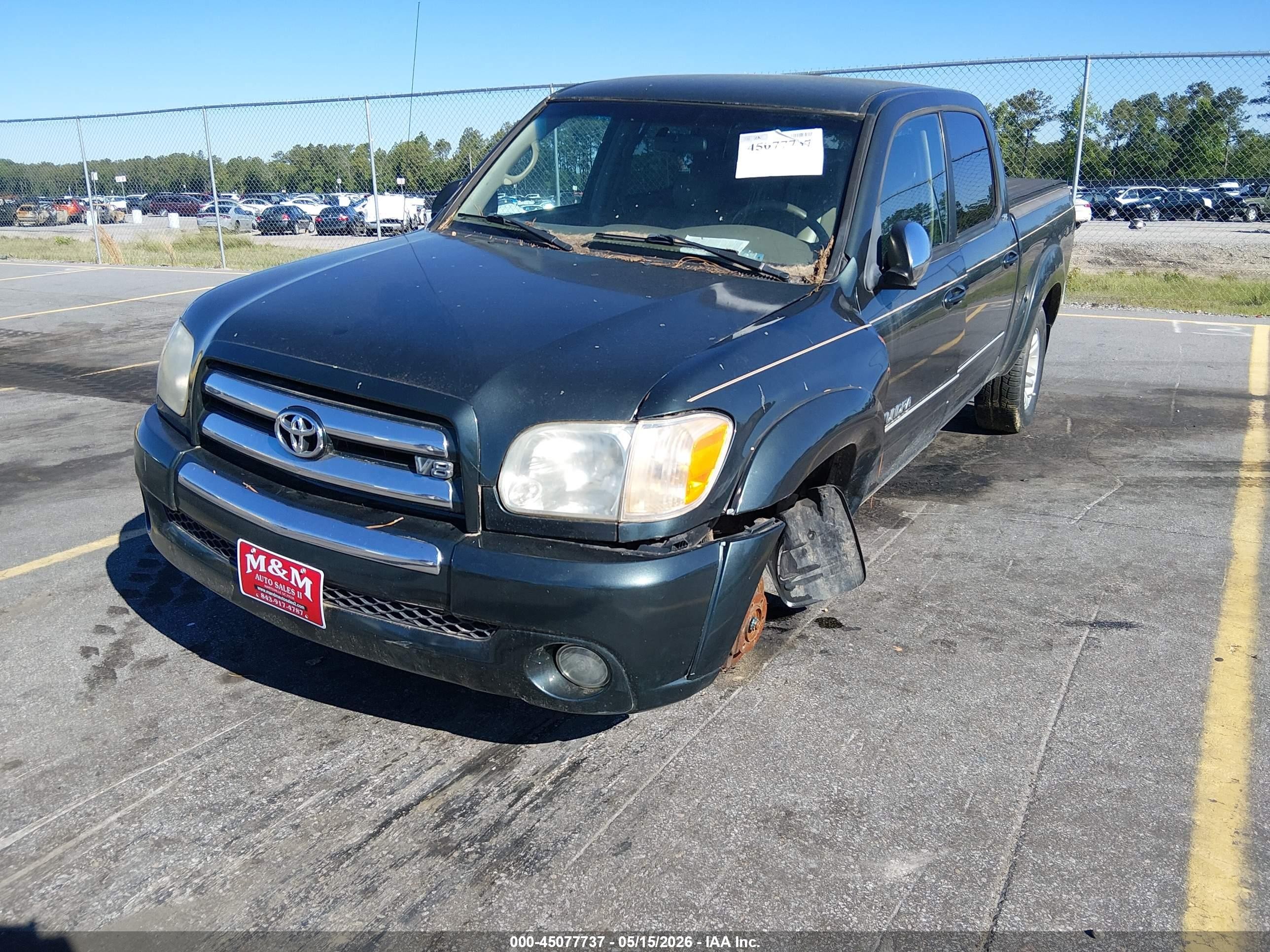 2006 Toyota Tundra Sr5 V8 Зеленый vin: 5TBDT44116S536666
