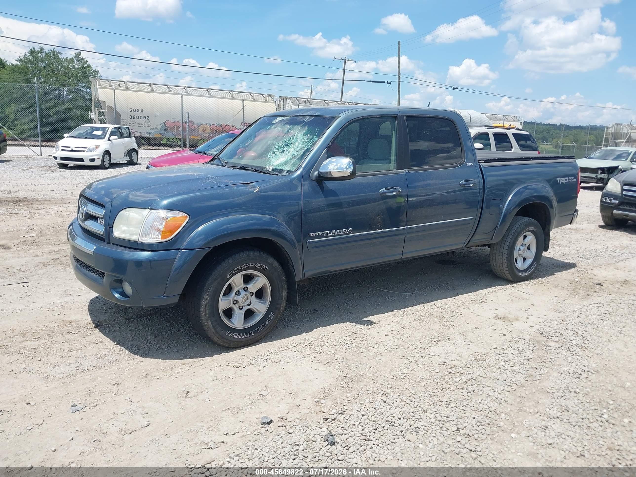 2006 Toyota Tundra Sr5 V8 Blue vin: 5TBDT44116S552284