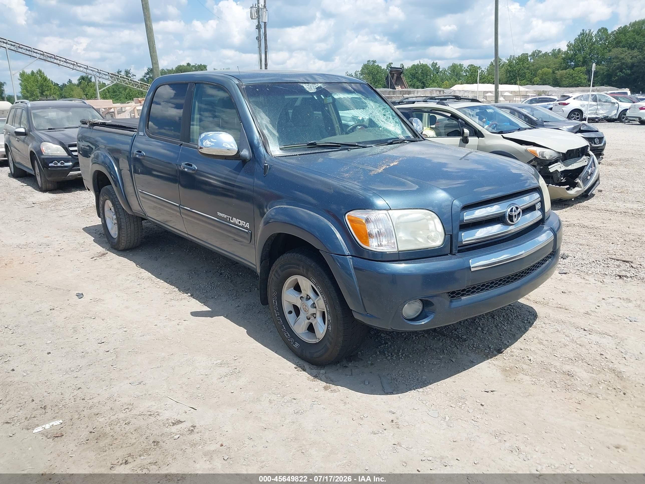 2006 Toyota Tundra Sr5 V8 Blue vin: 5TBDT44116S552284