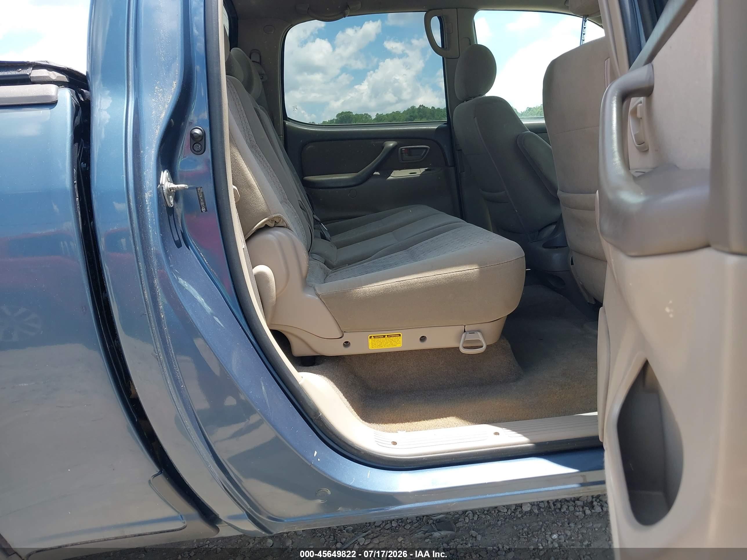2006 Toyota Tundra Sr5 V8 Blue vin: 5TBDT44116S552284