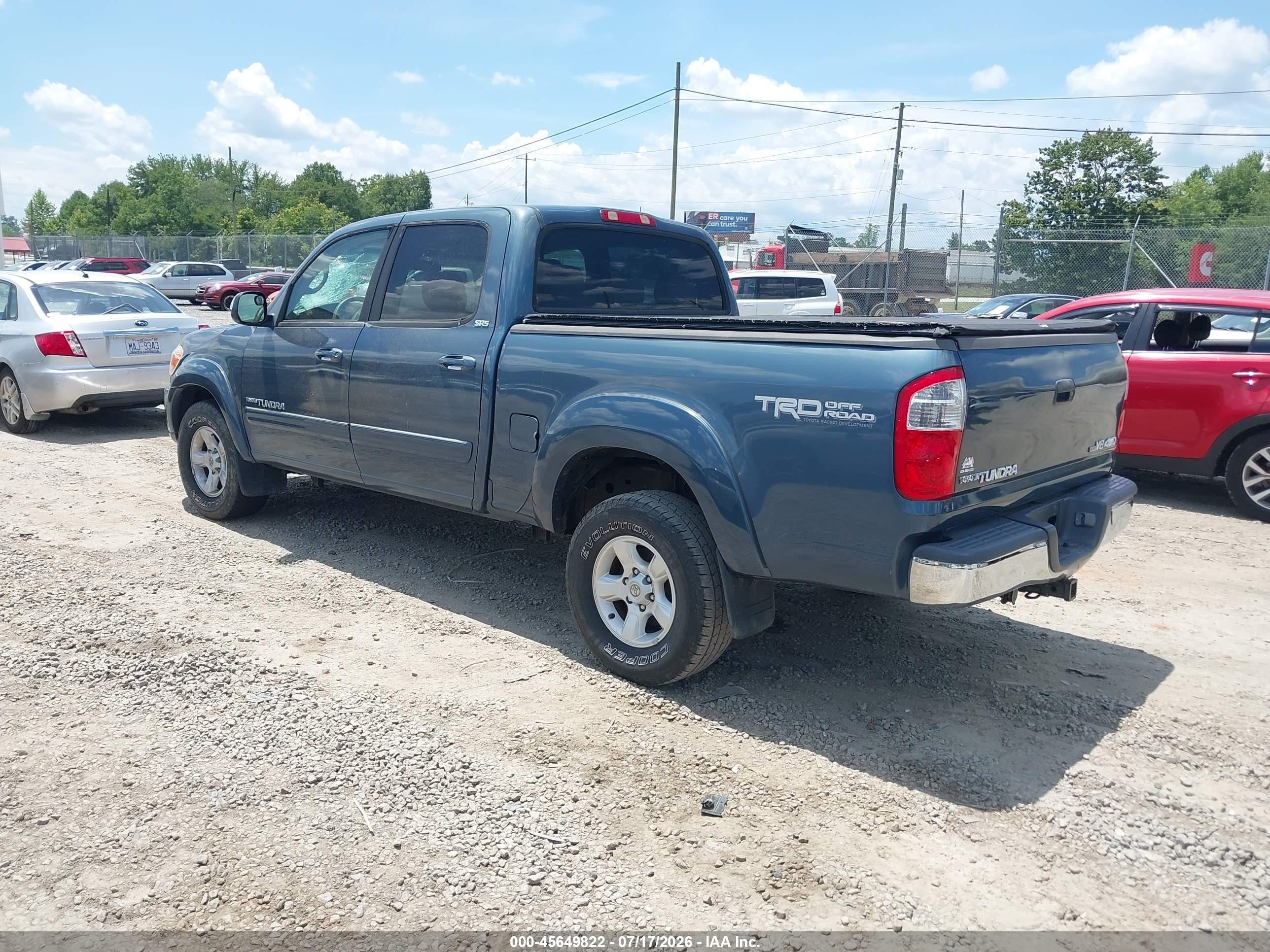 2006 Toyota Tundra Sr5 V8 Blue vin: 5TBDT44116S552284