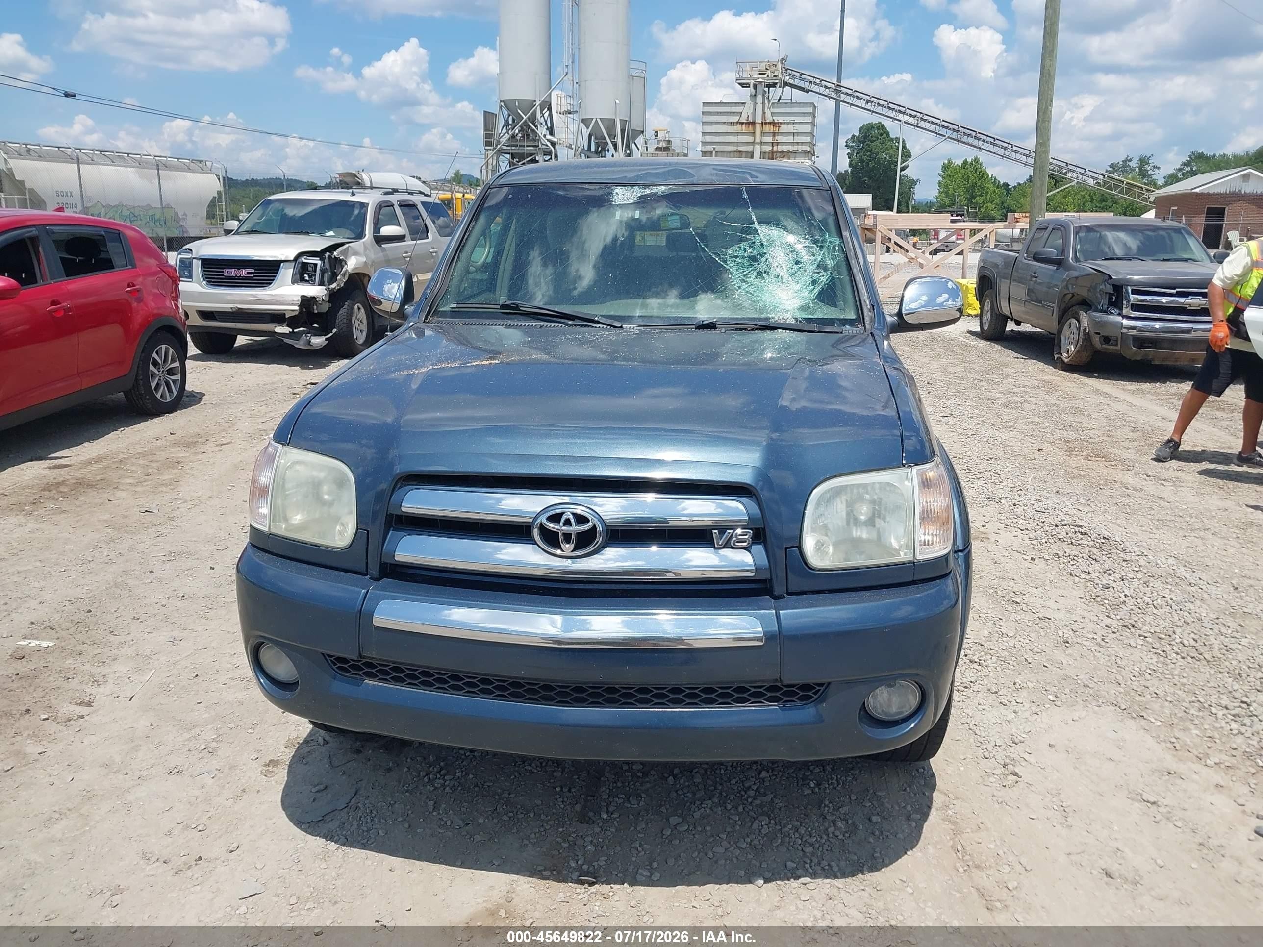 2006 Toyota Tundra Sr5 V8 Blue vin: 5TBDT44116S552284