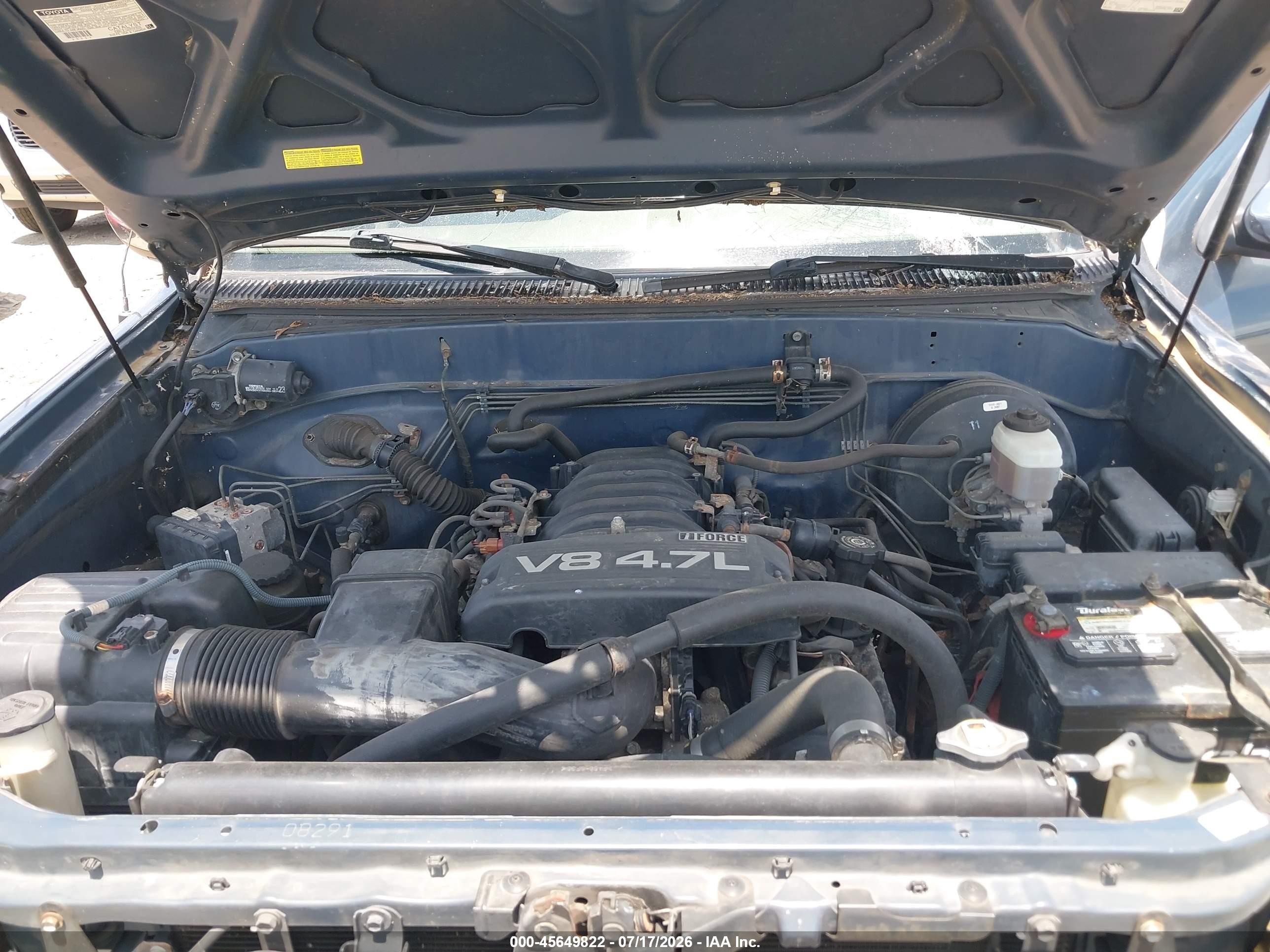 2006 Toyota Tundra Sr5 V8 Blue vin: 5TBDT44116S552284