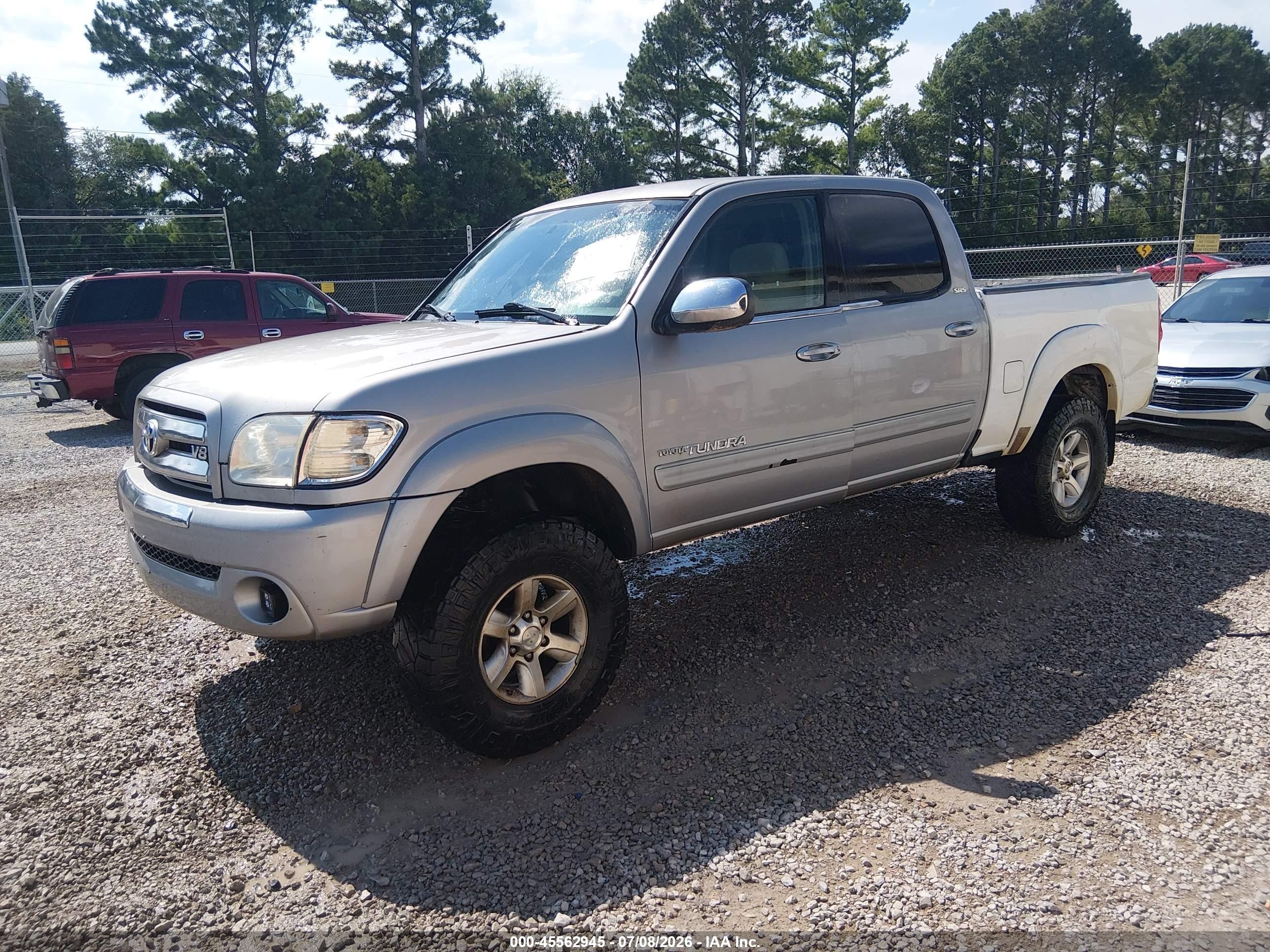 2004 Toyota Tundra Sr5 V8 Gray vin: 5TBDT44124S453678