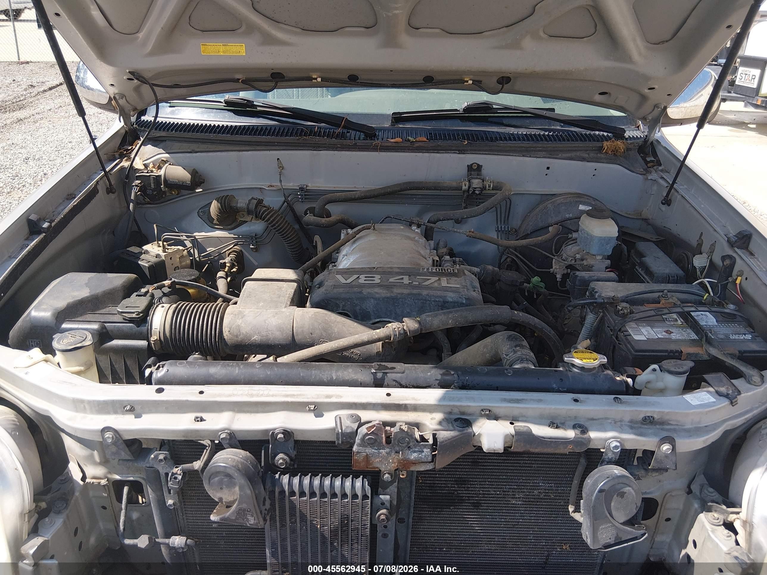 2004 Toyota Tundra Sr5 V8 Gray vin: 5TBDT44124S453678