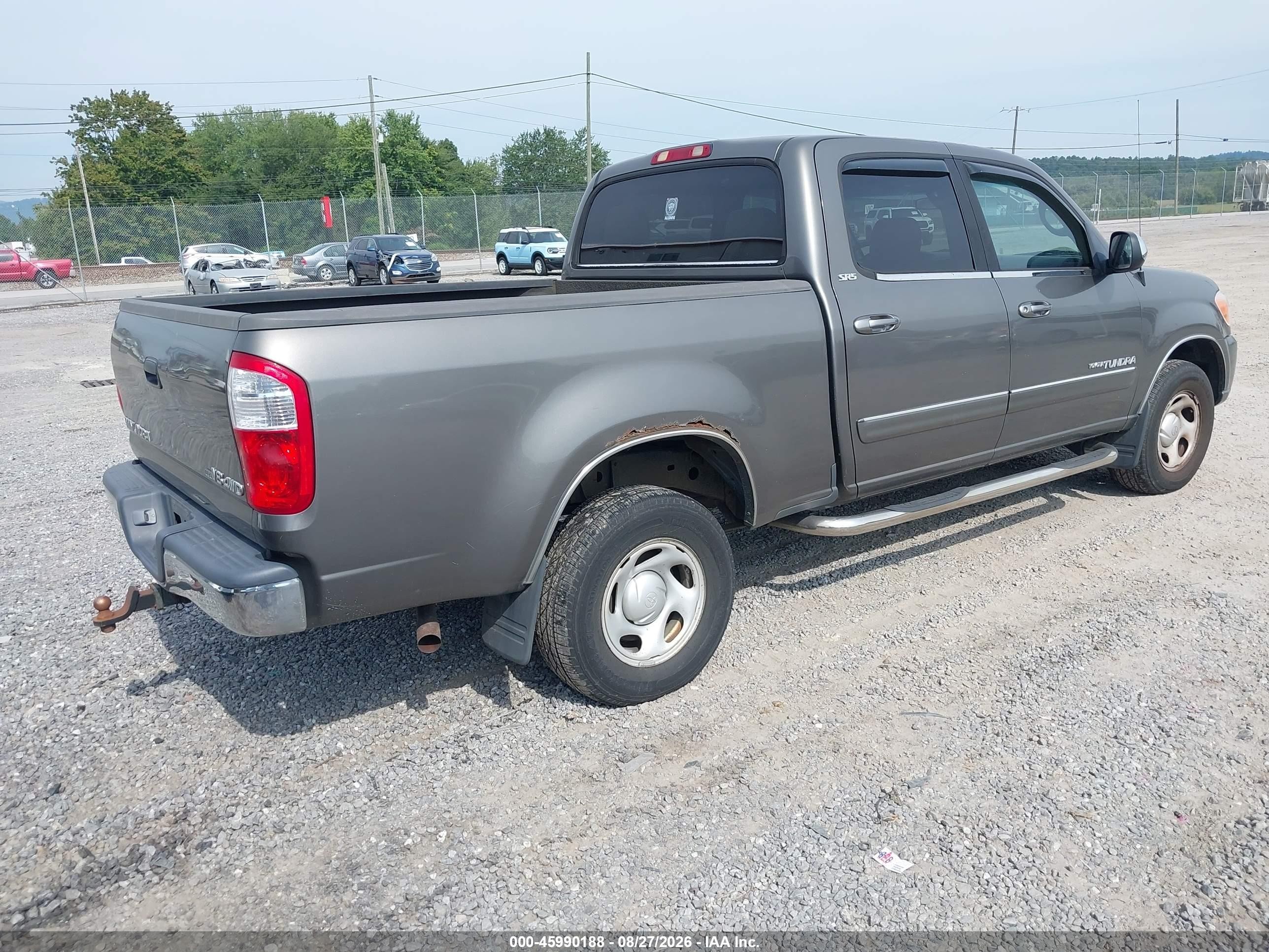 2005 Toyota Tundra Sr5 V8 Gray vin: 5TBDT44125S472328