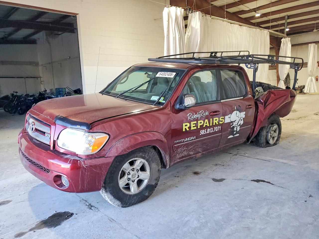 2005 Toyota Tundra Double Cab Sr5 Burgundy vin: 5TBDT44135S475237