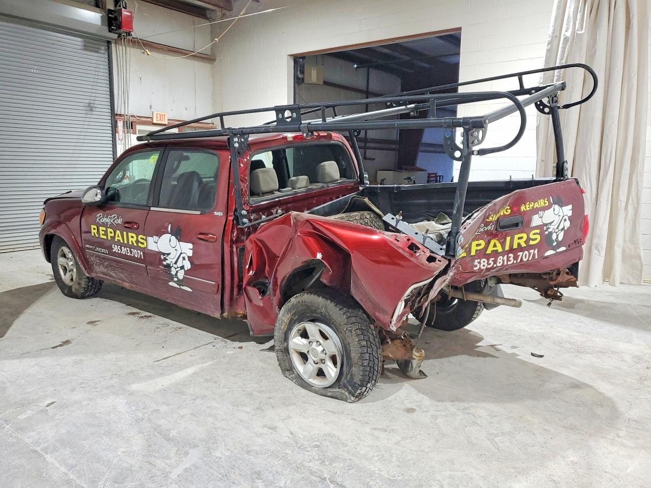 2005 Toyota Tundra Double Cab Sr5 Burgundy vin: 5TBDT44135S475237