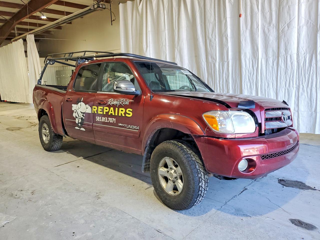 2005 Toyota Tundra Double Cab Sr5 Burgundy vin: 5TBDT44135S475237