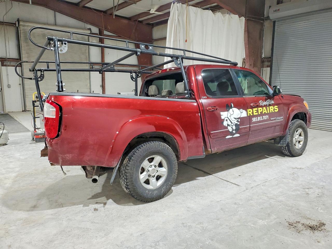 2005 Toyota Tundra Double Cab Sr5 Burgundy vin: 5TBDT44135S475237