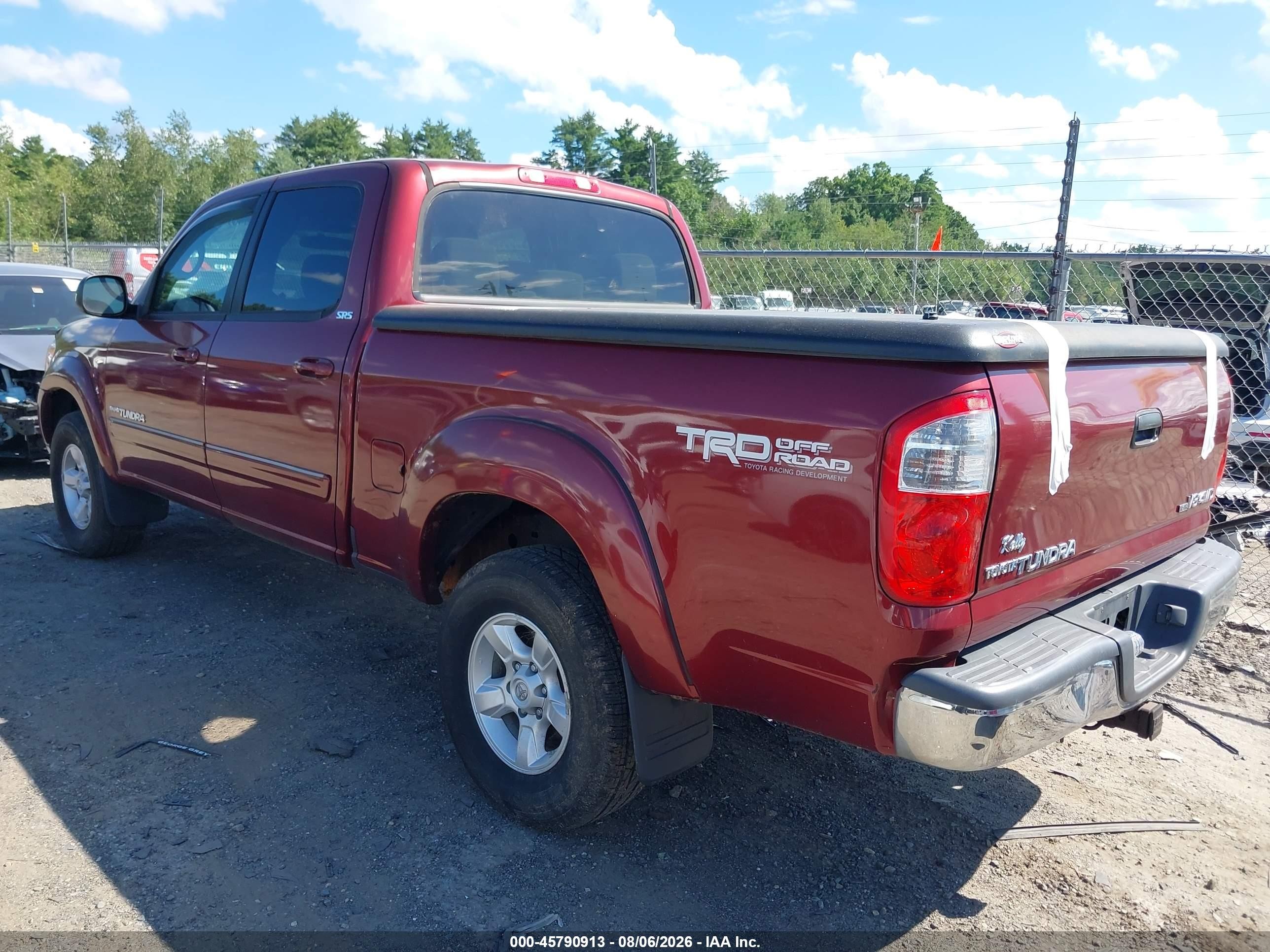 2006 Toyota Tundra Sr5 V8 Красный vin: 5TBDT44136S506553