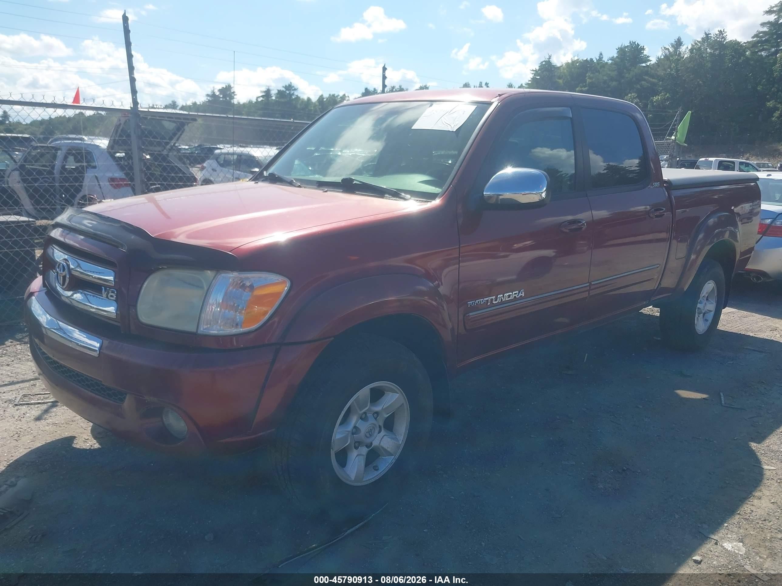 2006 Toyota Tundra Sr5 V8 Красный vin: 5TBDT44136S506553