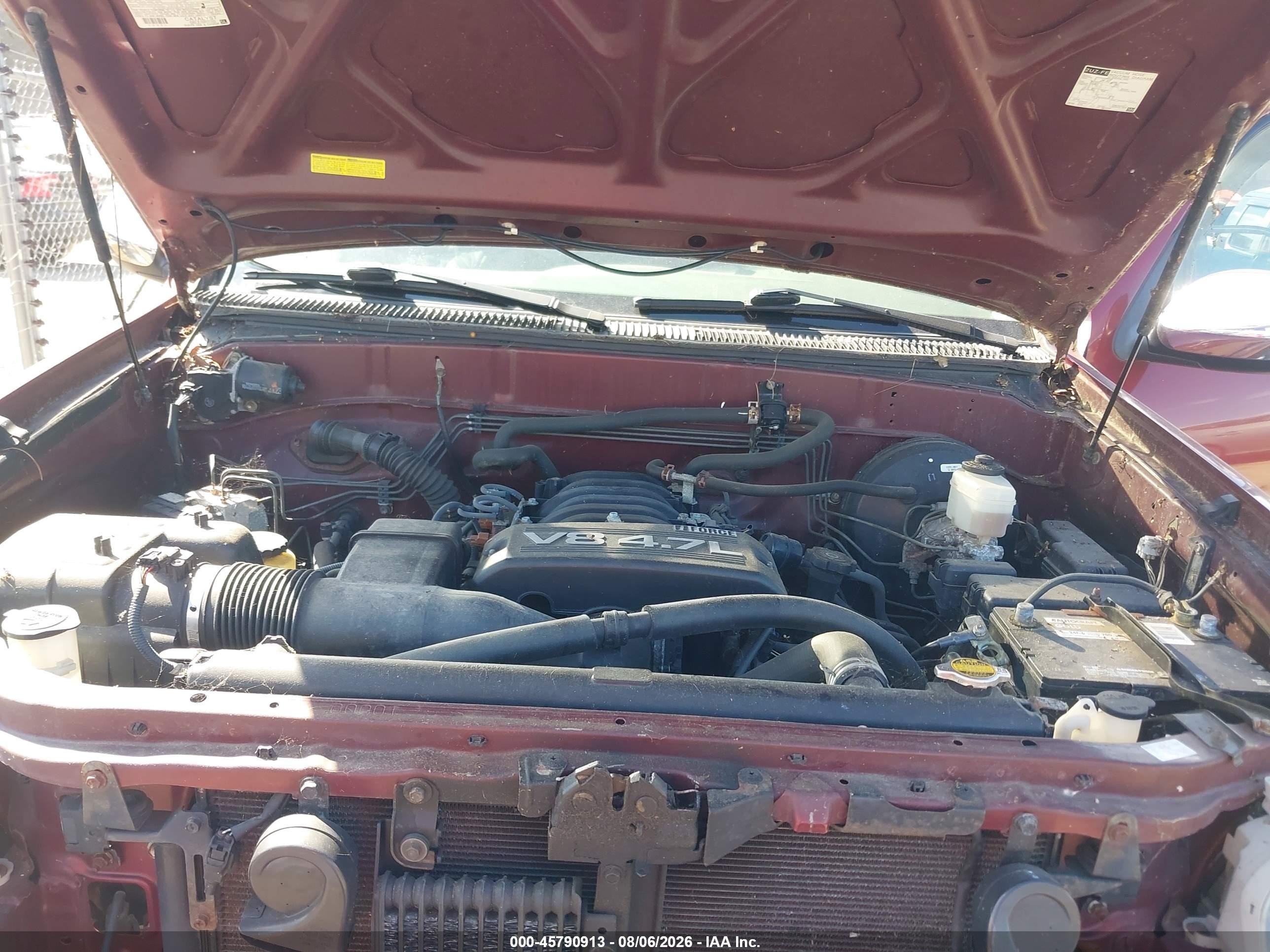 2006 Toyota Tundra Sr5 V8 Красный vin: 5TBDT44136S506553