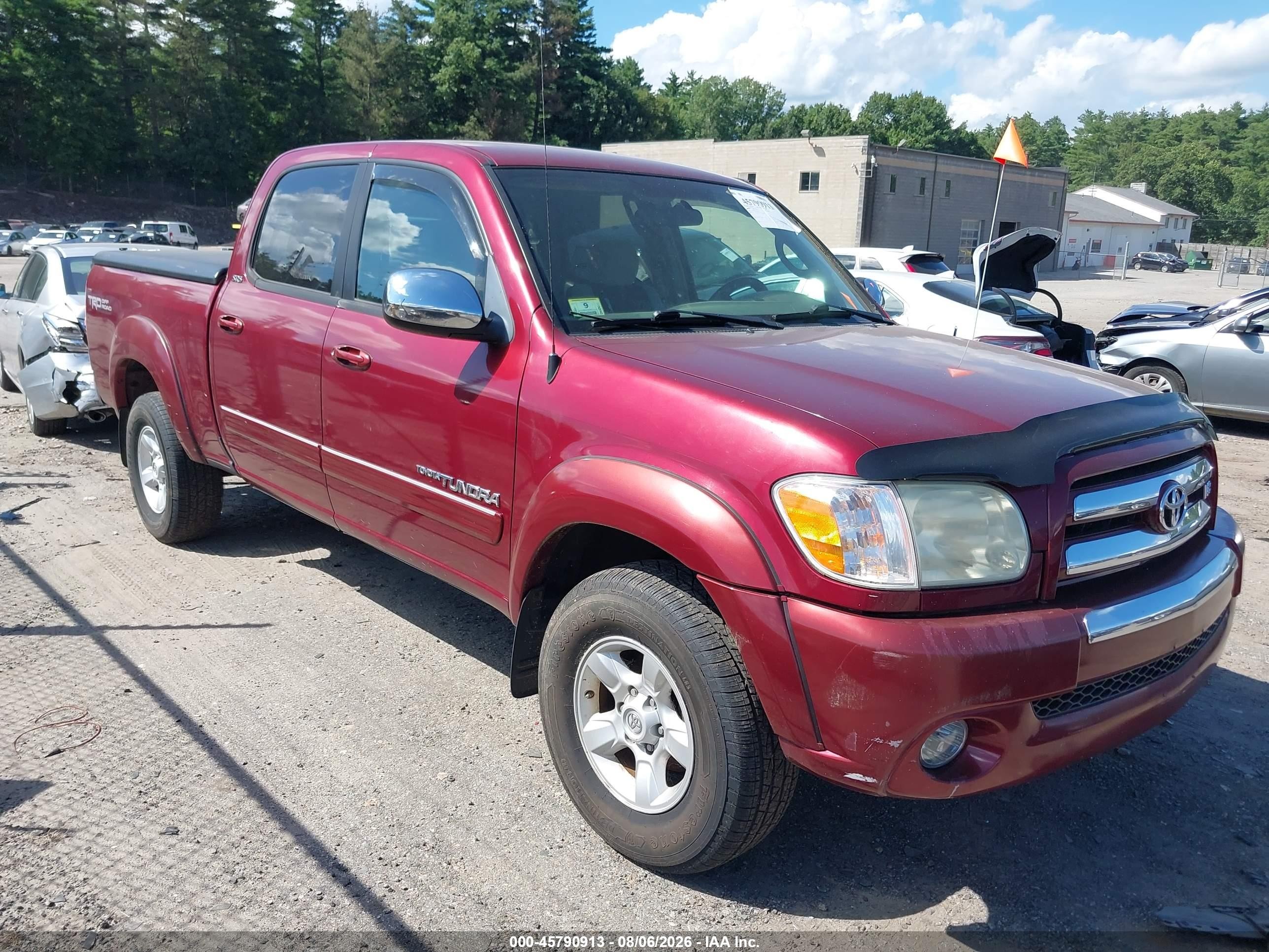 2006 Toyota Tundra Sr5 V8 Красный vin: 5TBDT44136S506553