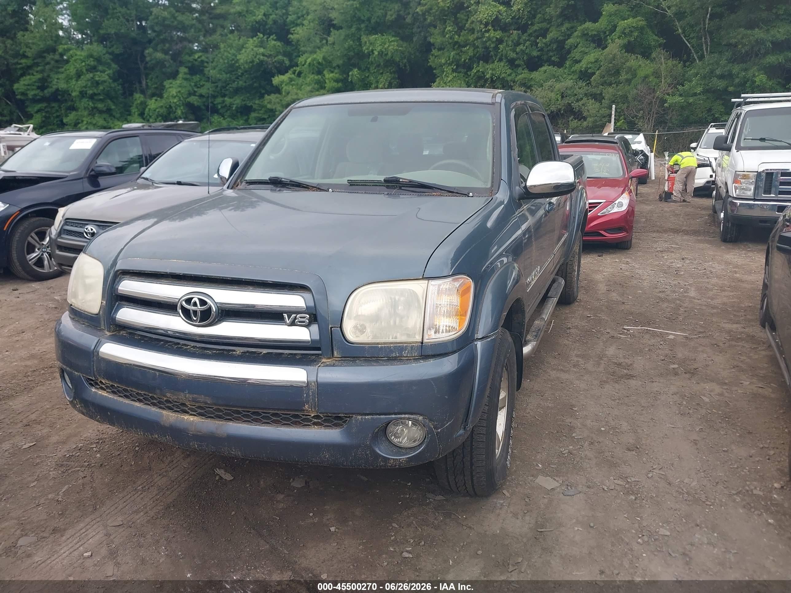 2006 Toyota Tundra Sr5 V8 Blue vin: 5TBDT44136S508478