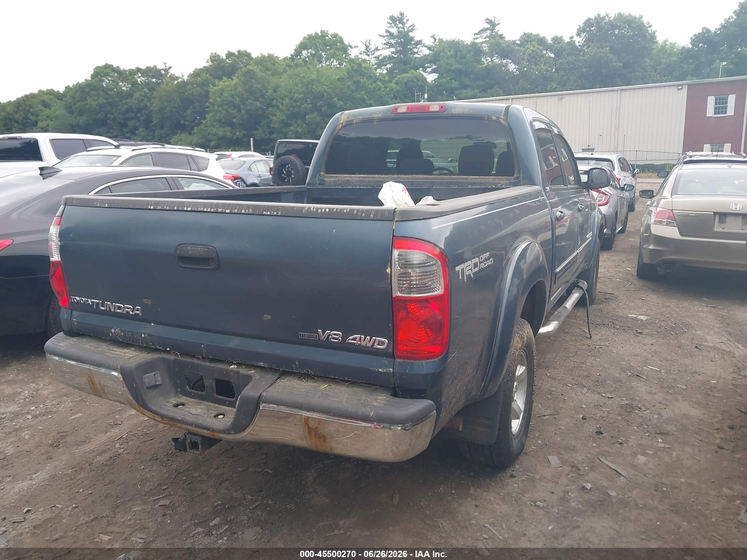 2006 Toyota Tundra Sr5 V8 Blue vin: 5TBDT44136S508478