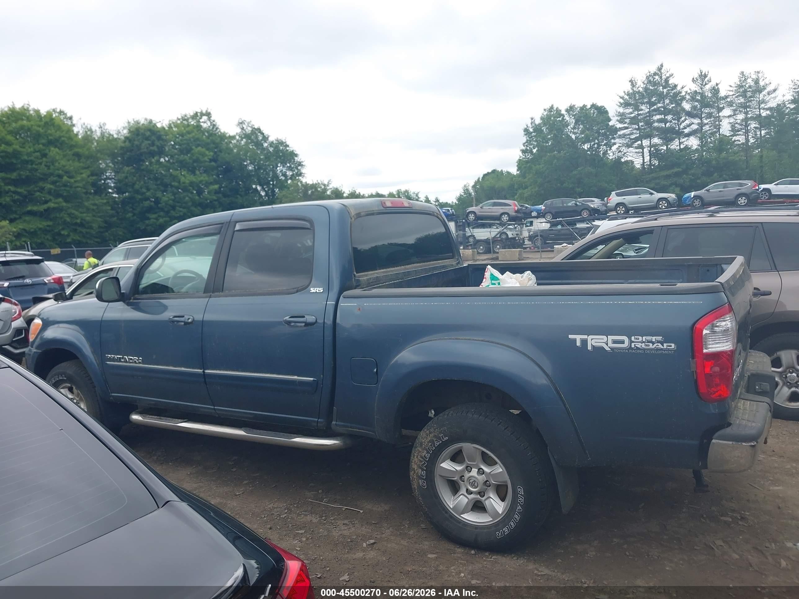 2006 Toyota Tundra Sr5 V8 Blue vin: 5TBDT44136S508478