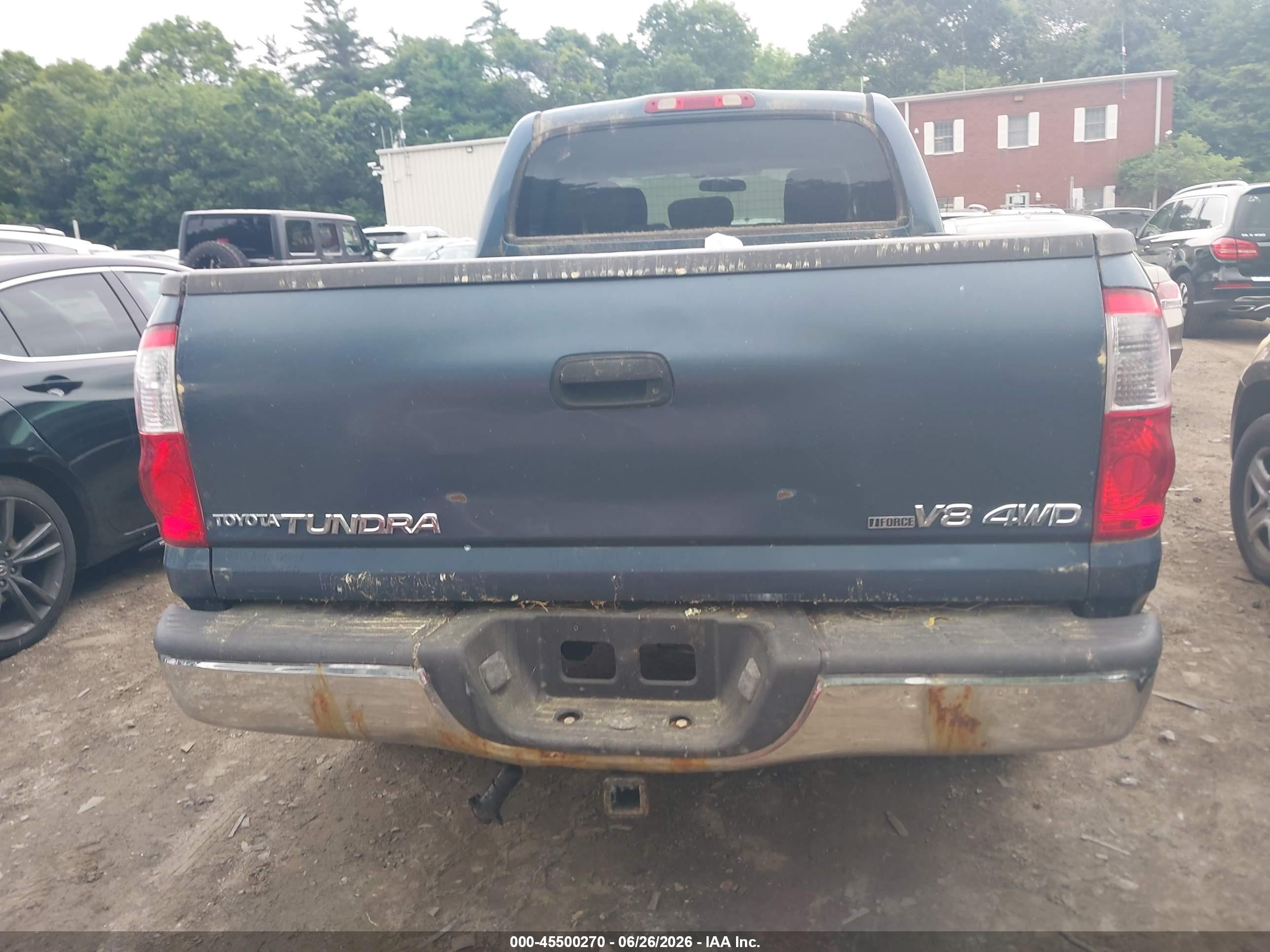 2006 Toyota Tundra Sr5 V8 Blue vin: 5TBDT44136S508478