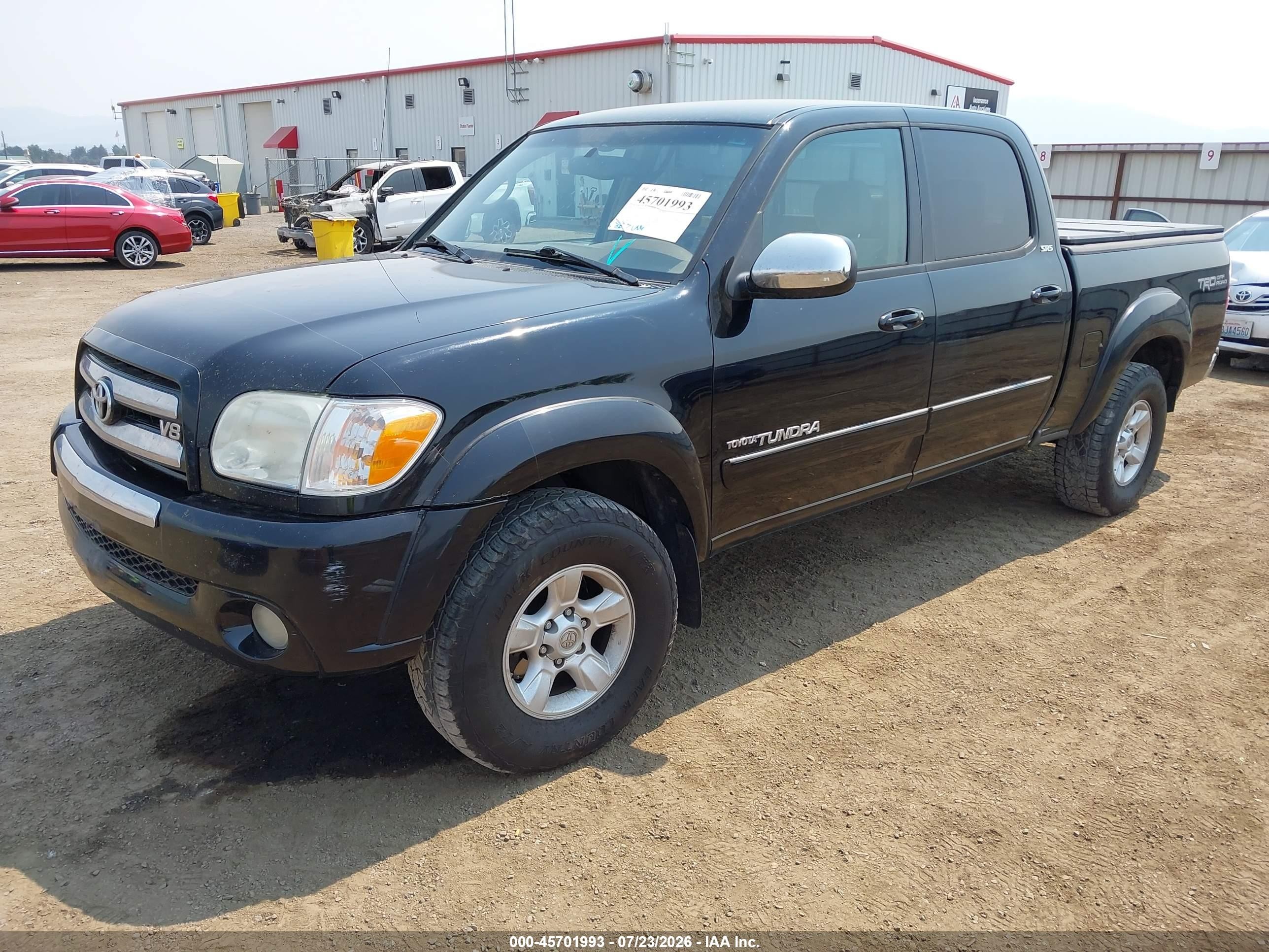 2006 Toyota Tundra Sr5 V8 Black vin: 5TBDT44136S521862