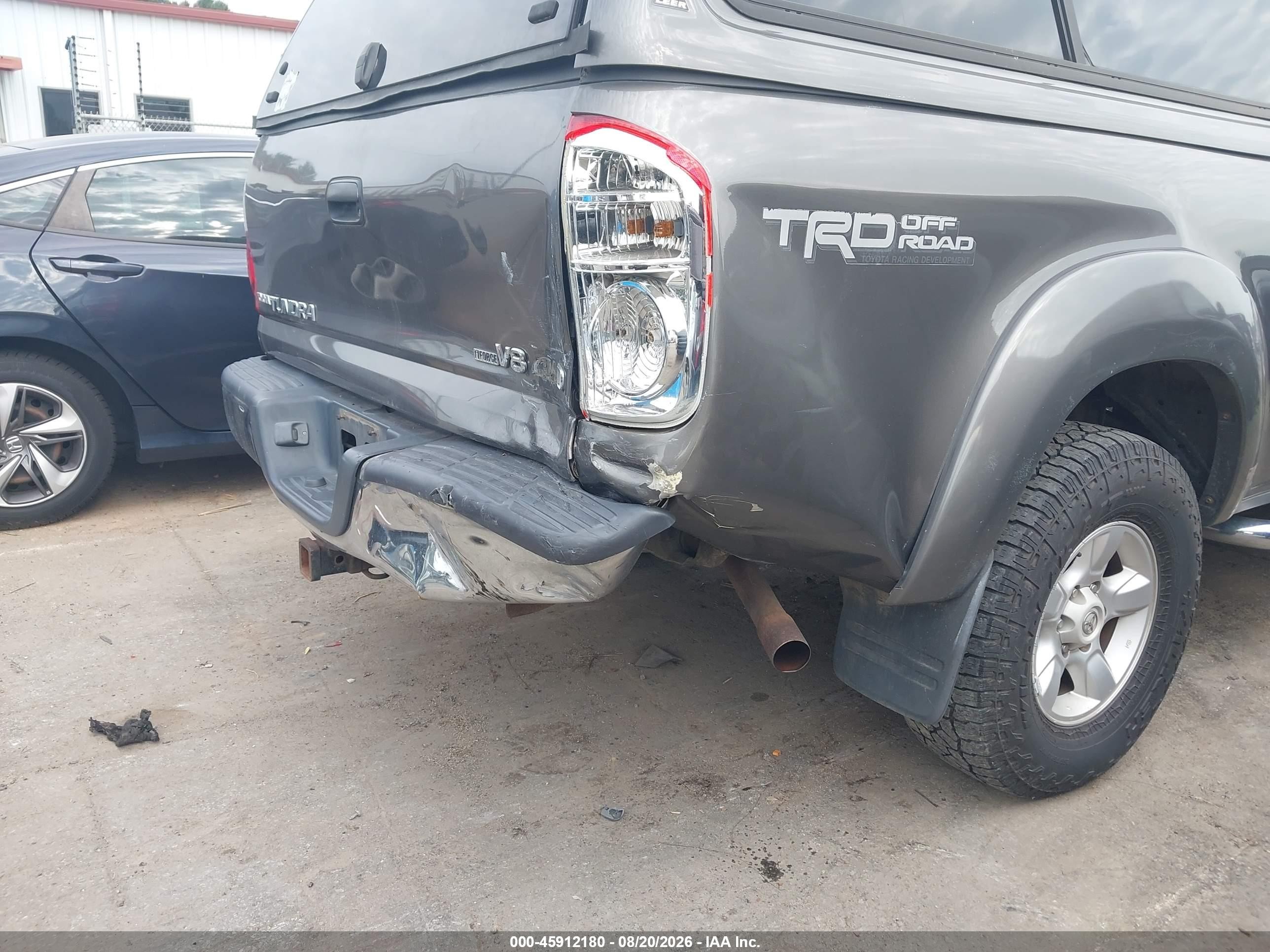 2006 Toyota Tundra Sr5 V8 Gray vin: 5TBDT44136S523093