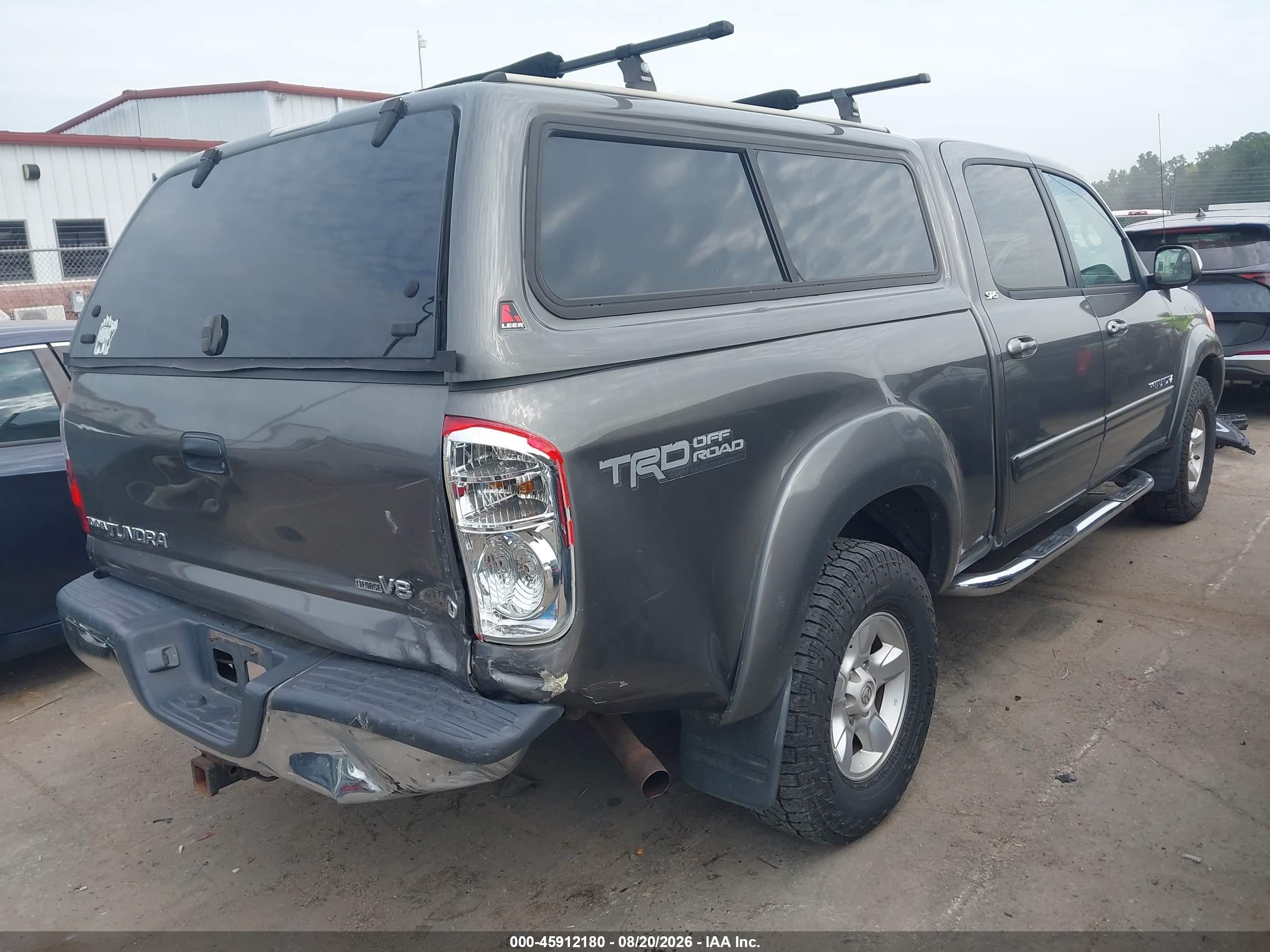 2006 Toyota Tundra Sr5 V8 Gray vin: 5TBDT44136S523093