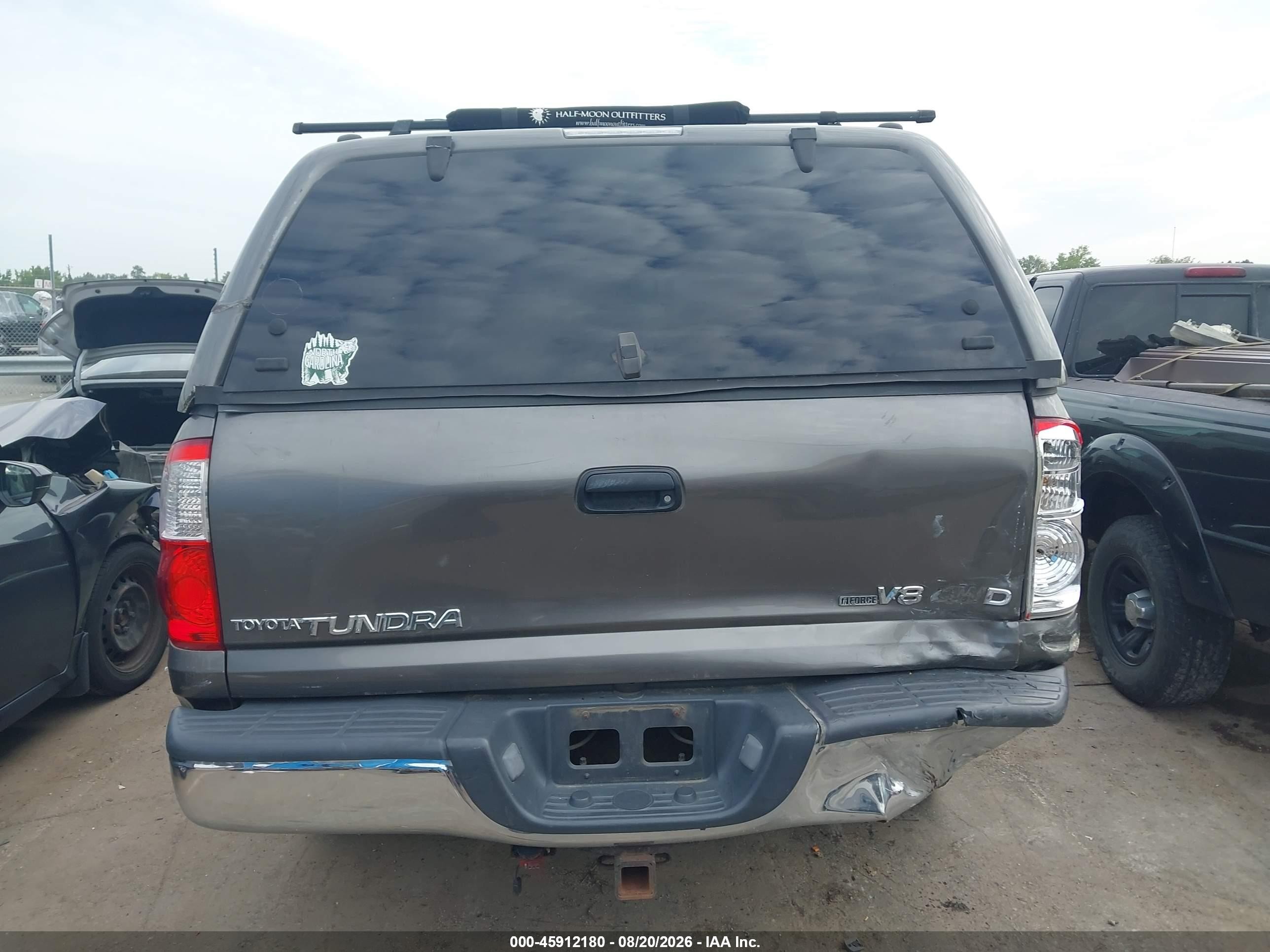 2006 Toyota Tundra Sr5 V8 Gray vin: 5TBDT44136S523093