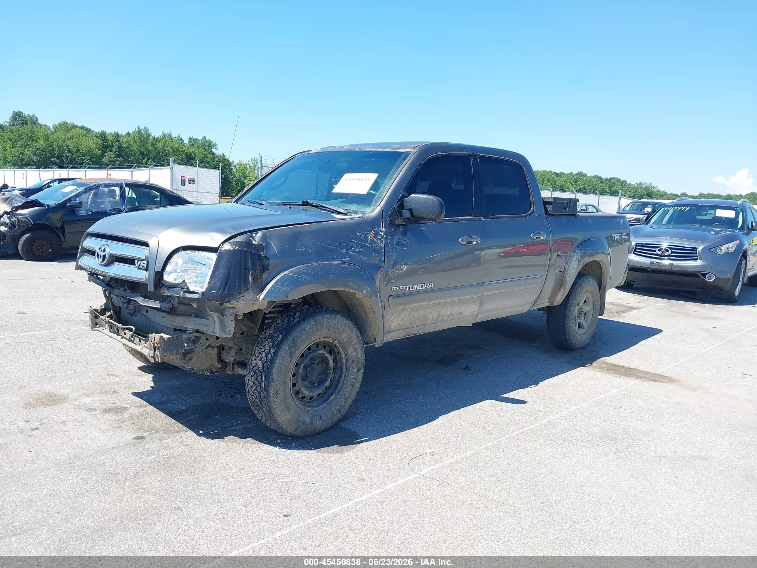 2006 Toyota Tundra Sr5 V8 Gray vin: 5TBDT44136S542193