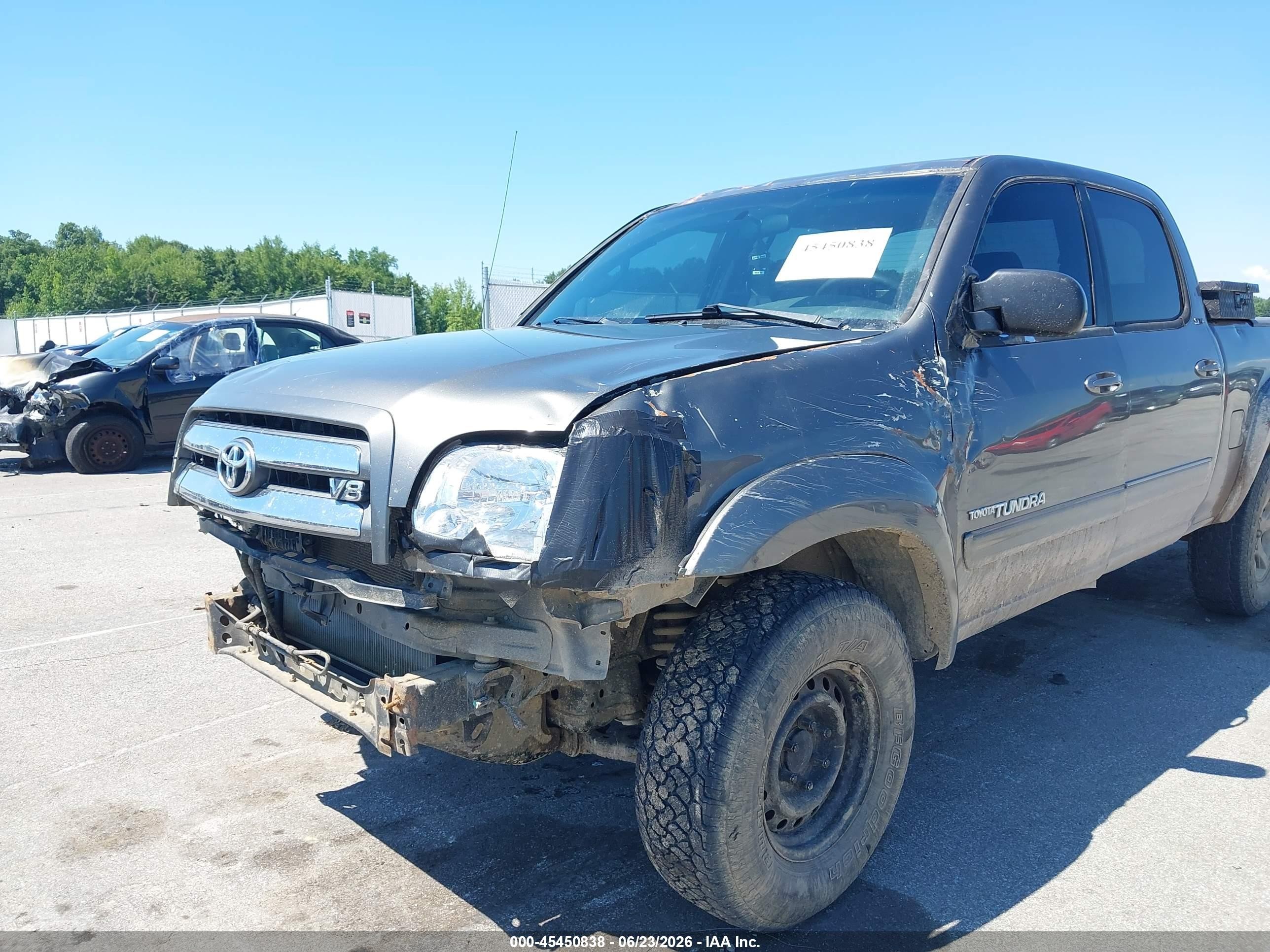 2006 Toyota Tundra Sr5 V8 Gray vin: 5TBDT44136S542193