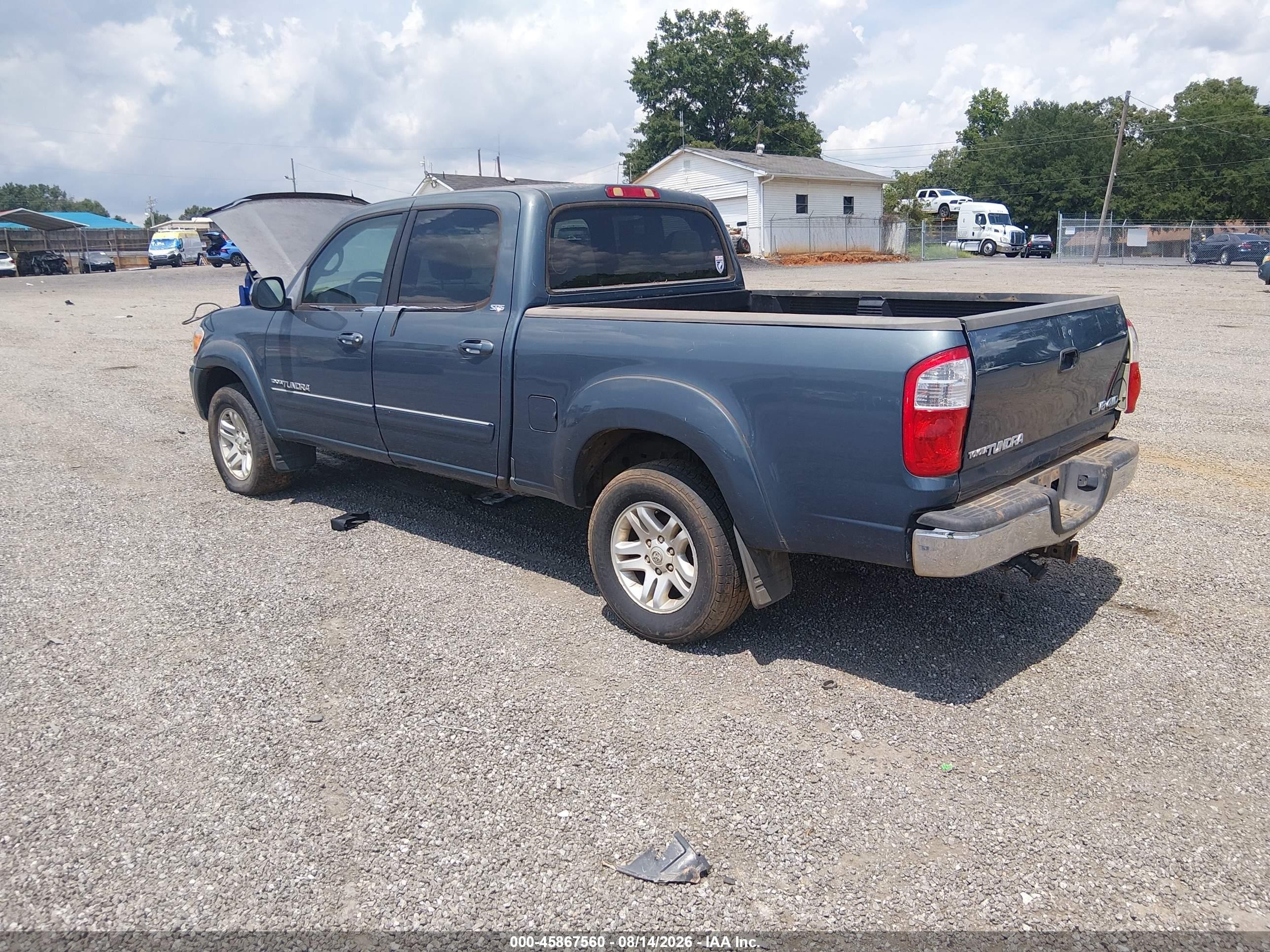 2005 Toyota Tundra Sr5 V8 Blue vin: 5TBDT44145S480074