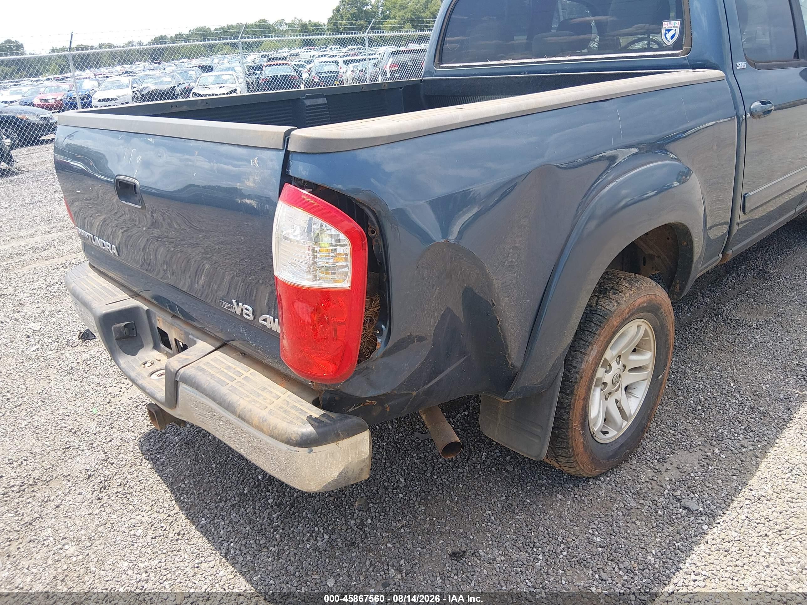 2005 Toyota Tundra Sr5 V8 Blue vin: 5TBDT44145S480074