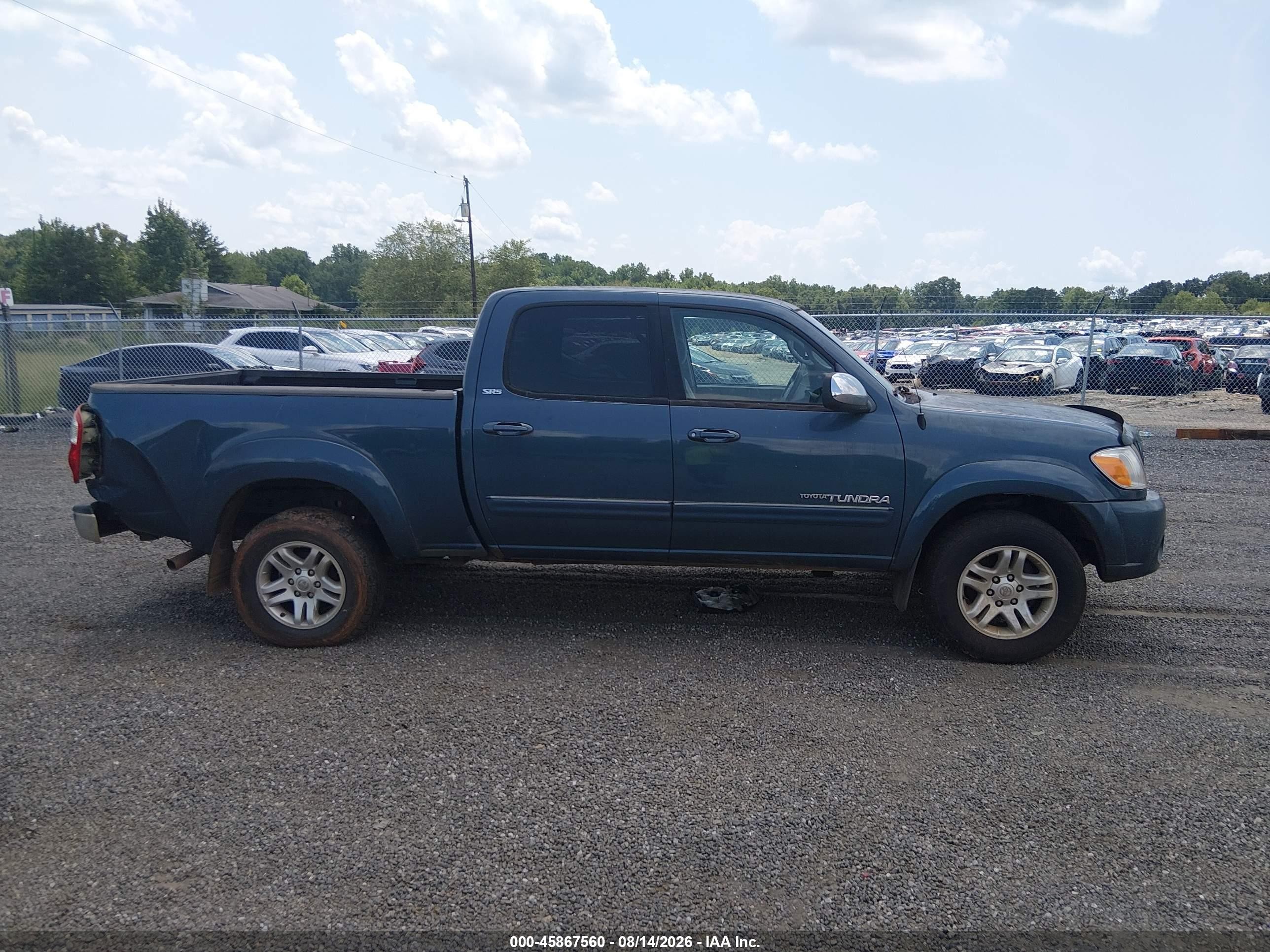 2005 Toyota Tundra Sr5 V8 Blue vin: 5TBDT44145S480074