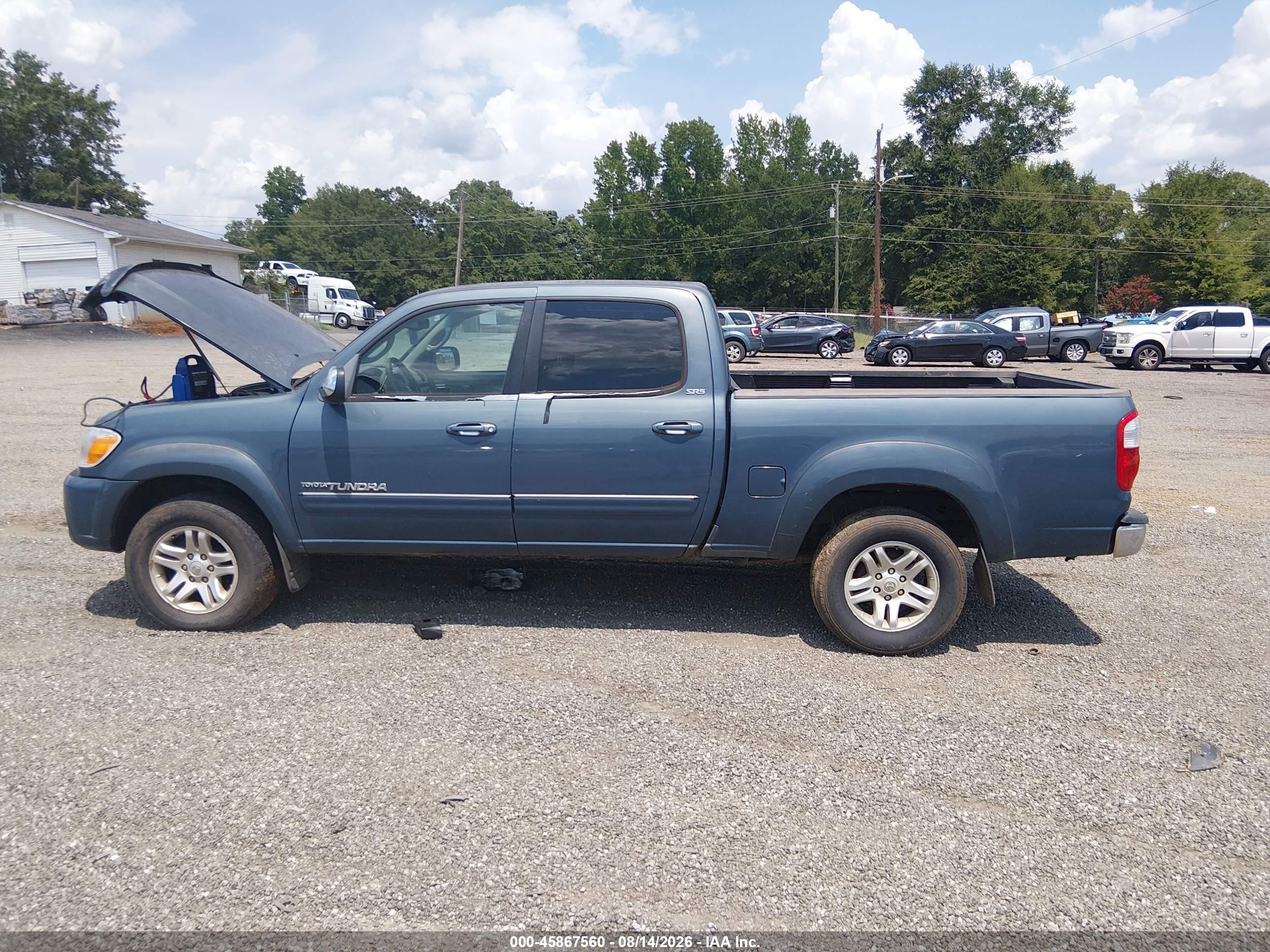 2005 Toyota Tundra Sr5 V8 Blue vin: 5TBDT44145S480074