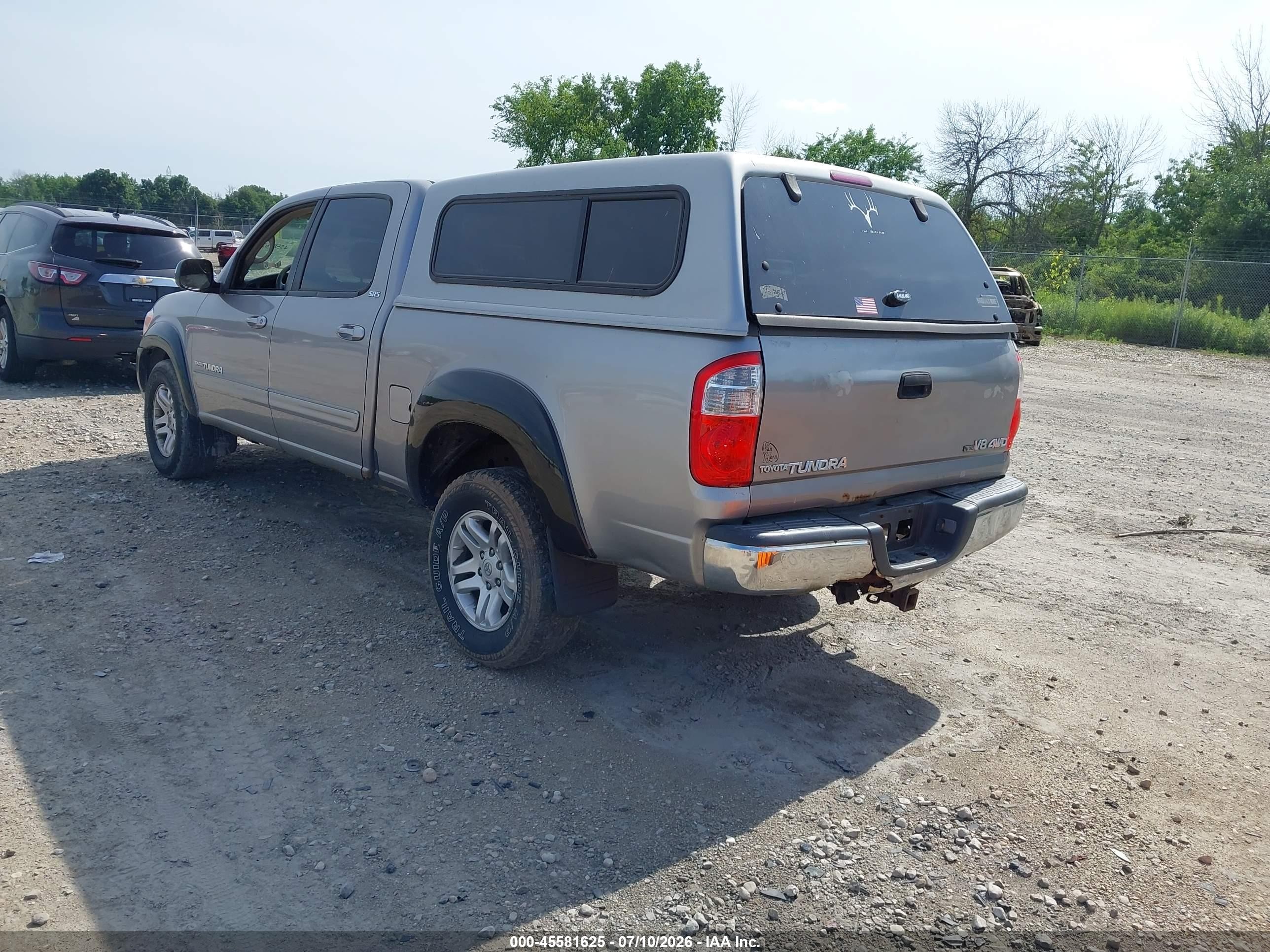 2005 Toyota Tundra Sr5 V8 Silver vin: 5TBDT44145S482276
