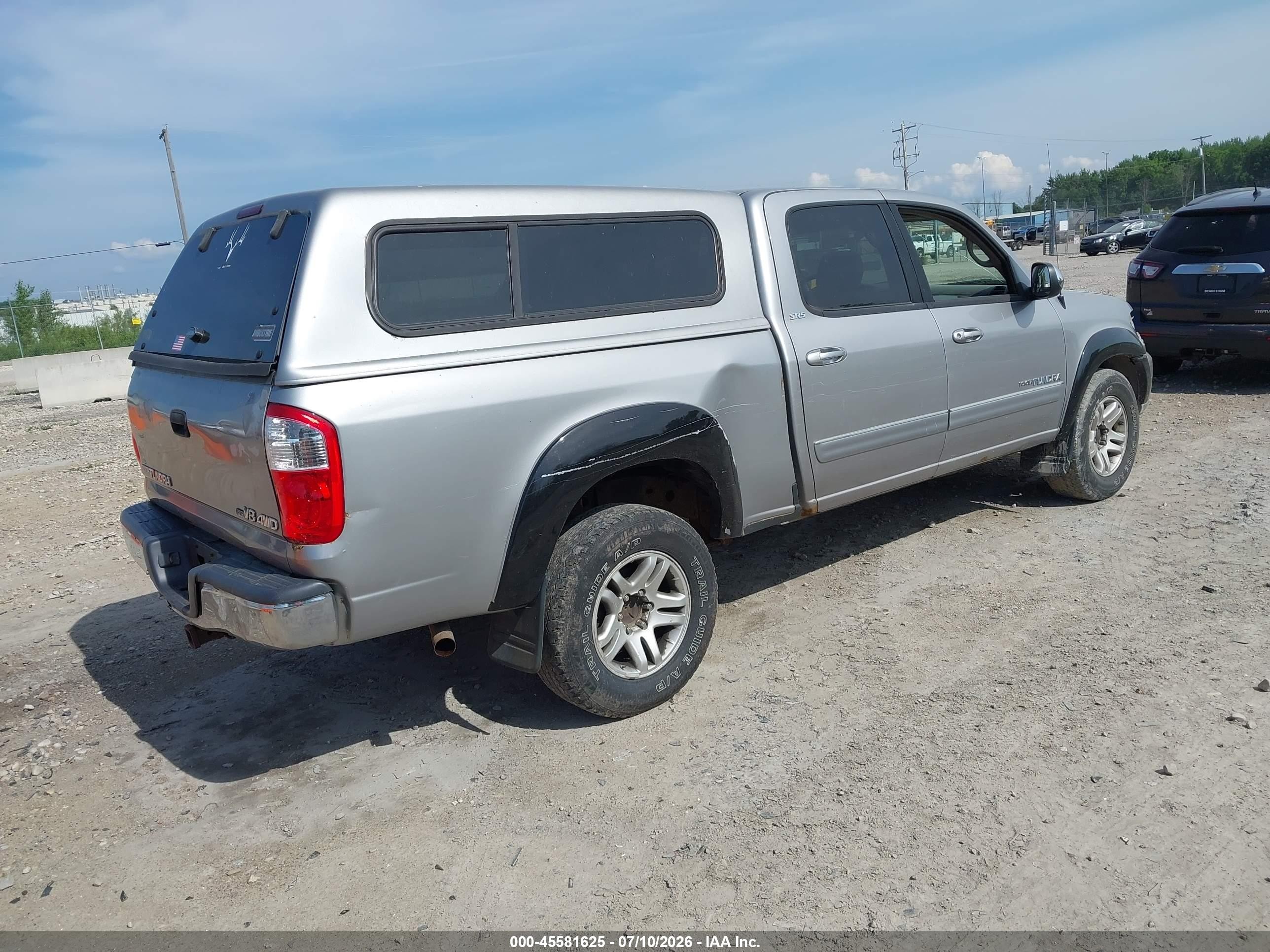 2005 Toyota Tundra Sr5 V8 Silver vin: 5TBDT44145S482276