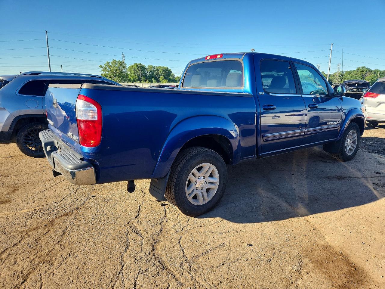 2005 Toyota Tundra Double Cab Sr5 Blue vin: 5TBDT44145S482830