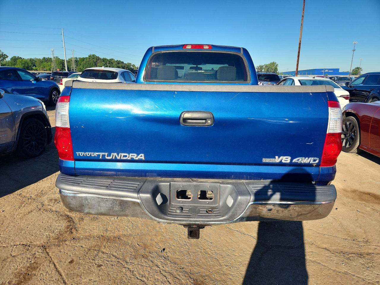 2005 Toyota Tundra Double Cab Sr5 Blue vin: 5TBDT44145S482830