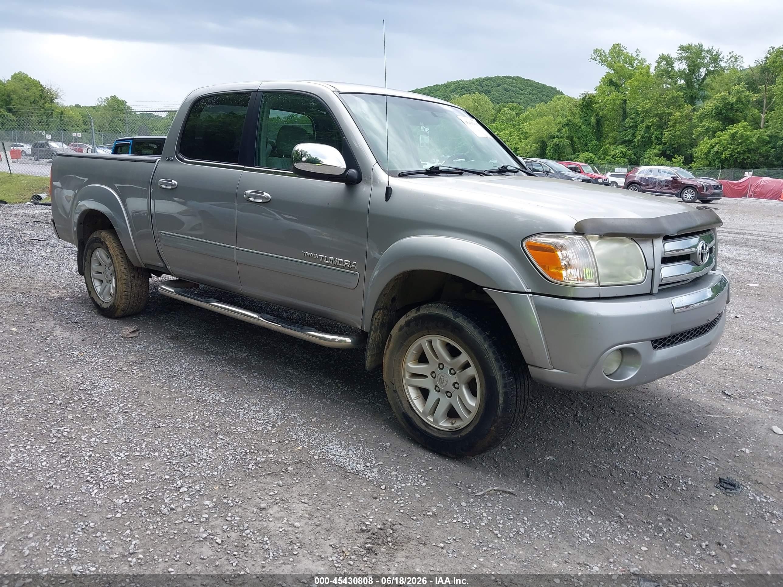2005 Toyota Tundra Sr5 V8 Silver vin: 5TBDT44145S483427