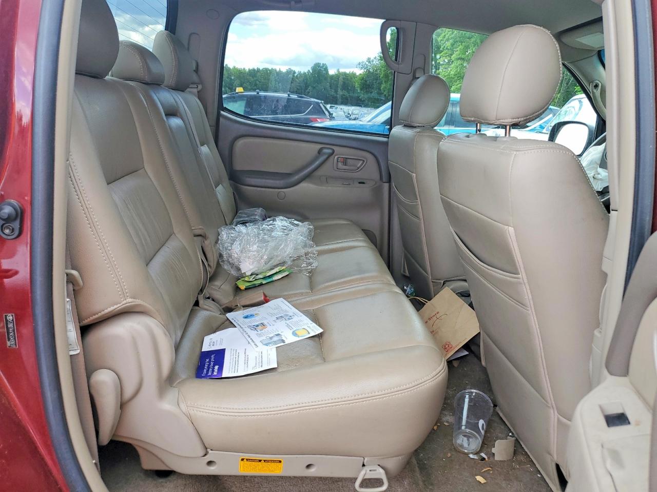2005 Toyota Tundra Double Cab Sr5 Burgundy vin: 5TBDT44145S493617