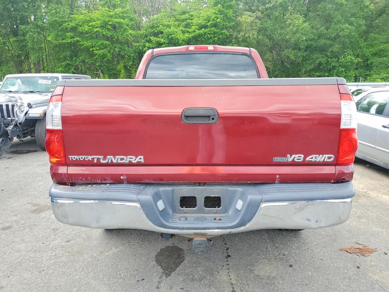 2005 Toyota Tundra Double Cab Sr5 Burgundy vin: 5TBDT44145S493617