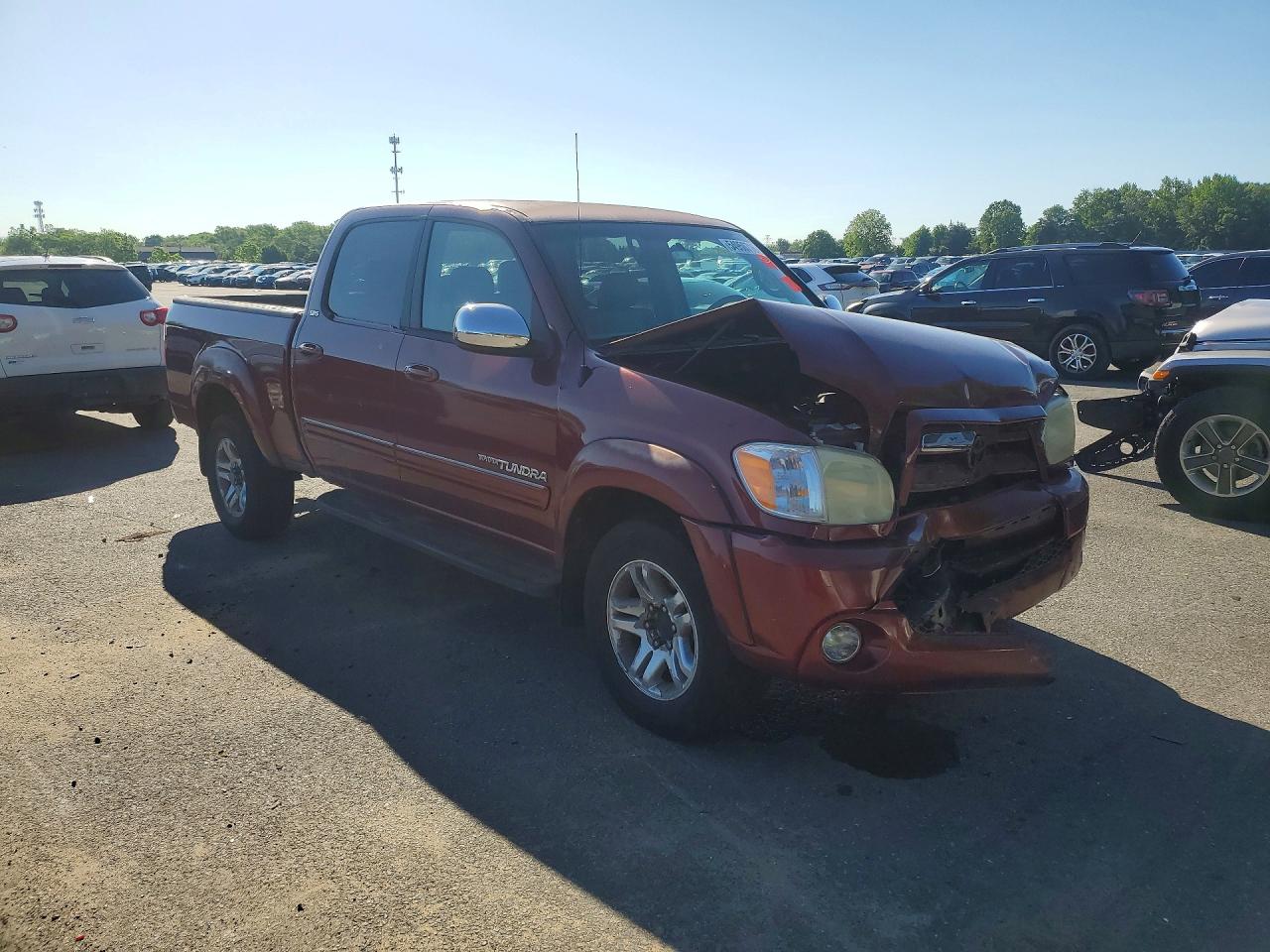 2005 Toyota Tundra Double Cab Sr5 Burgundy vin: 5TBDT44145S493617