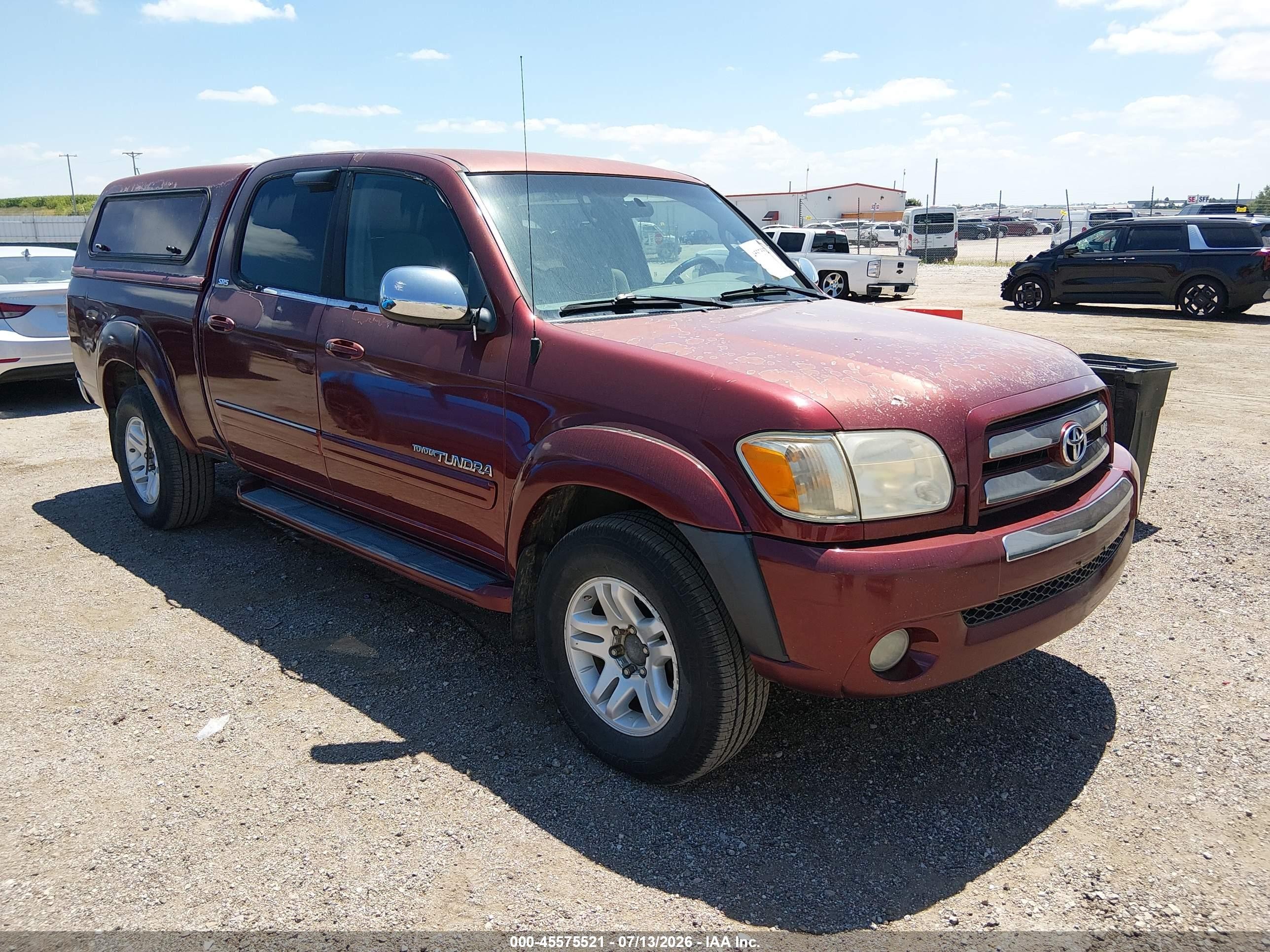2006 Toyota Tundra Sr5 V8 Red vin: 5TBDT44146S510840
