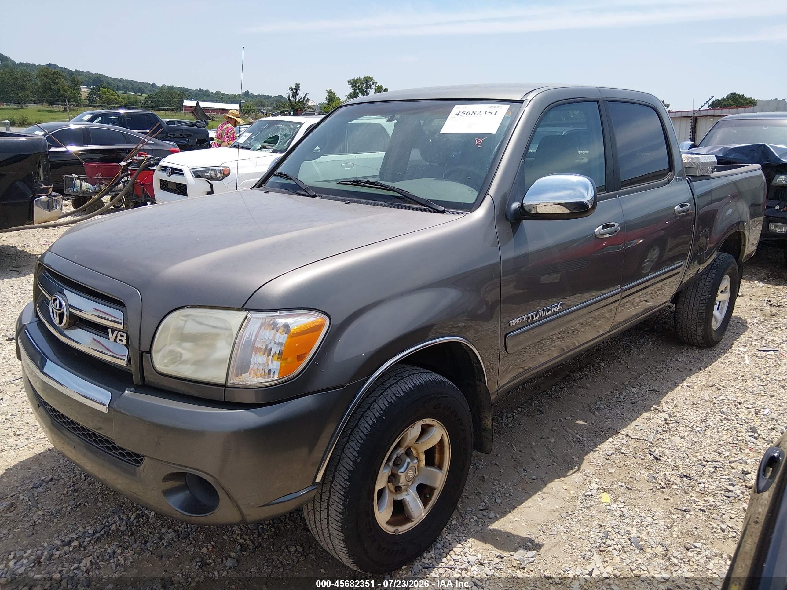 2006 Toyota Tundra Sr5 V8 Gray vin: 5TBDT44146S511809