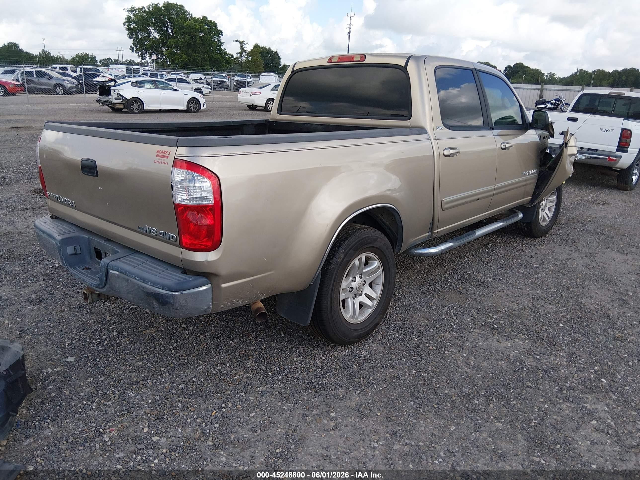 2006 Toyota Tundra Sr5 V8 Бежевый vin: 5TBDT44146S521434