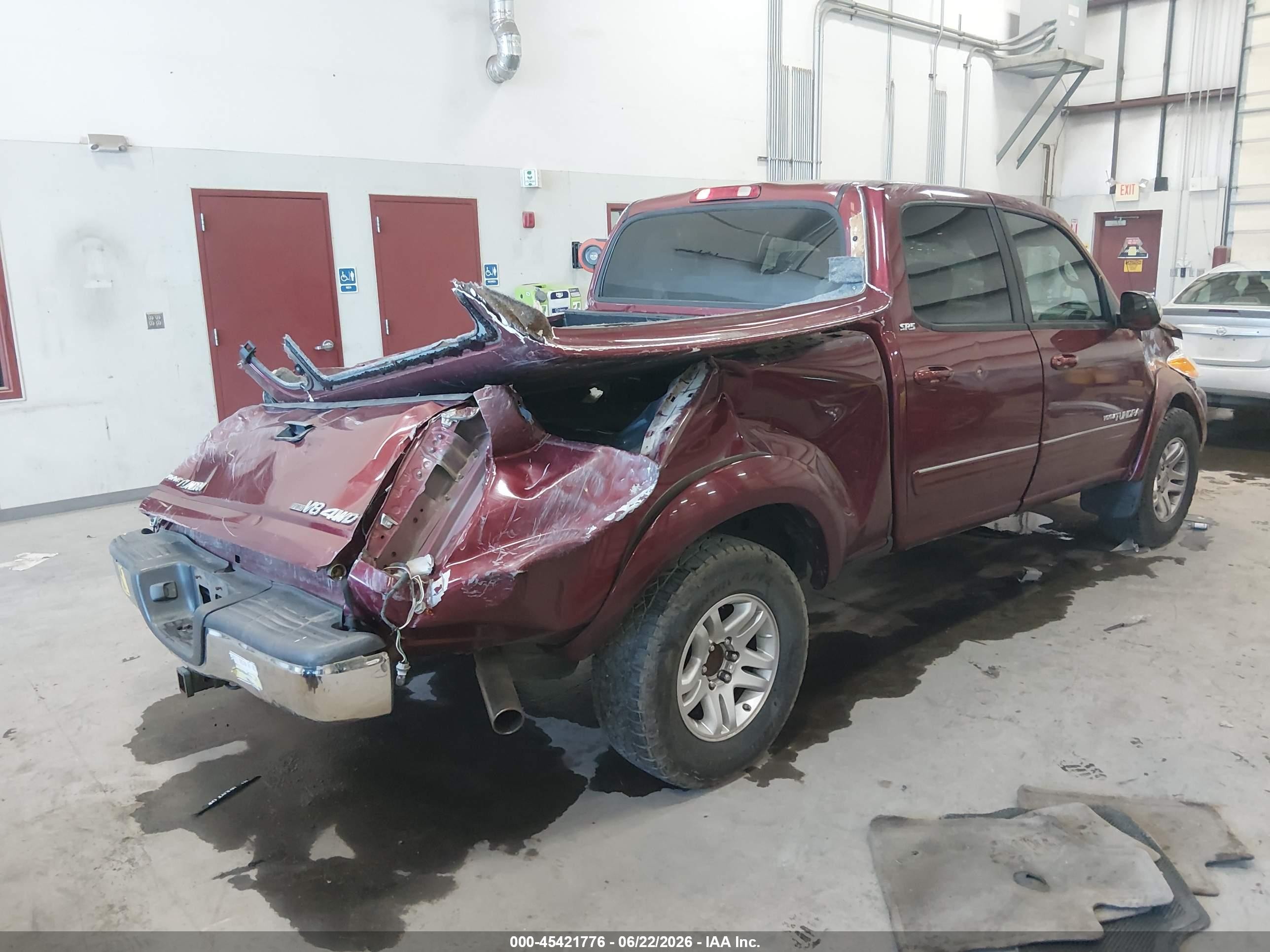 2006 Toyota Tundra Sr5 V8 Red vin: 5TBDT44146S541909