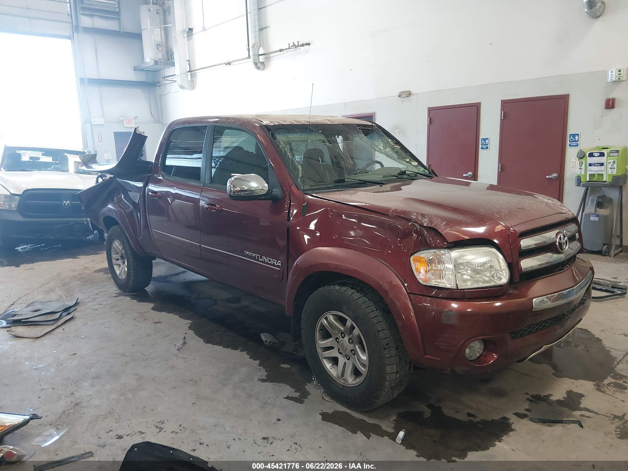 2006 Toyota Tundra Sr5 V8 Red vin: 5TBDT44146S541909