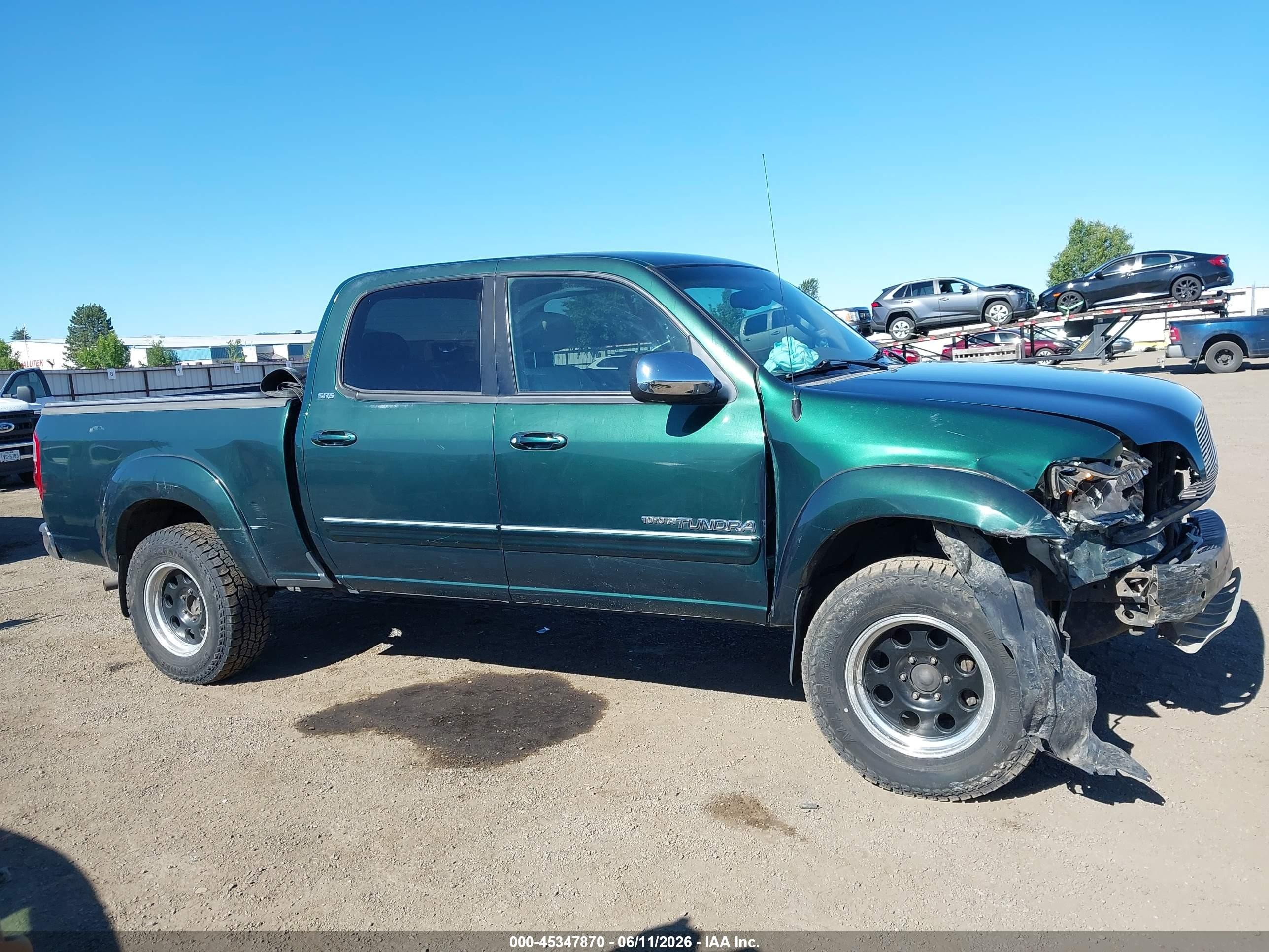 2004 Toyota Tundra Sr5 V8 Green vin: 5TBDT44154S457255