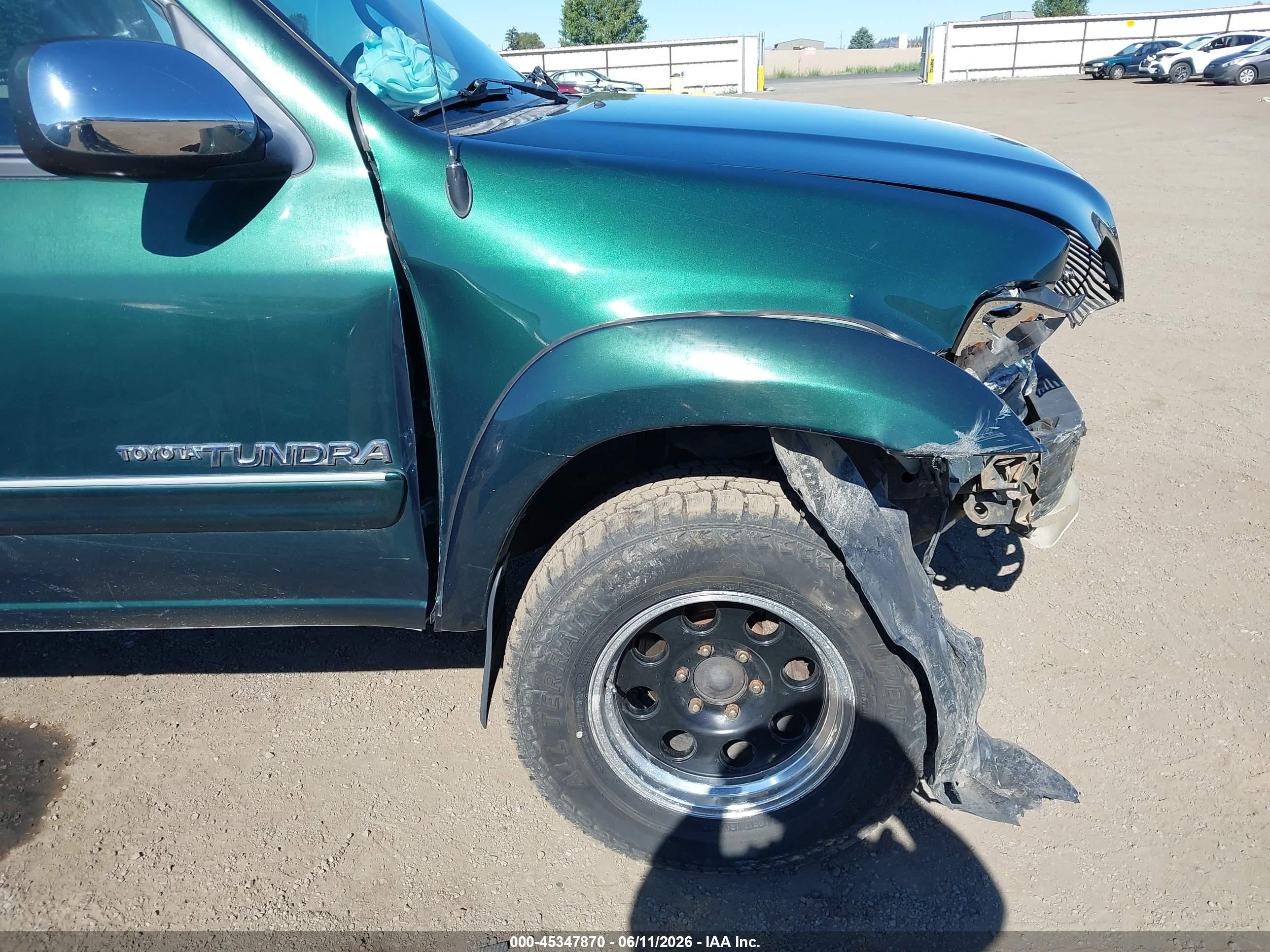 2004 Toyota Tundra Sr5 V8 Green vin: 5TBDT44154S457255