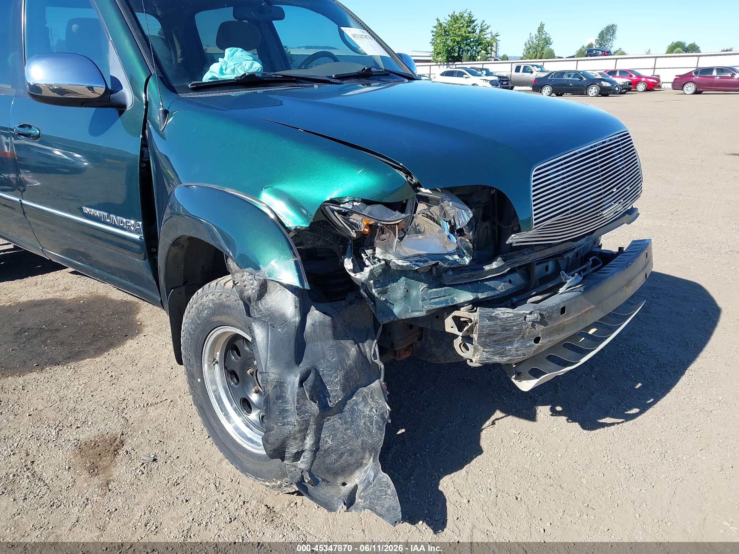 2004 Toyota Tundra Sr5 V8 Green vin: 5TBDT44154S457255