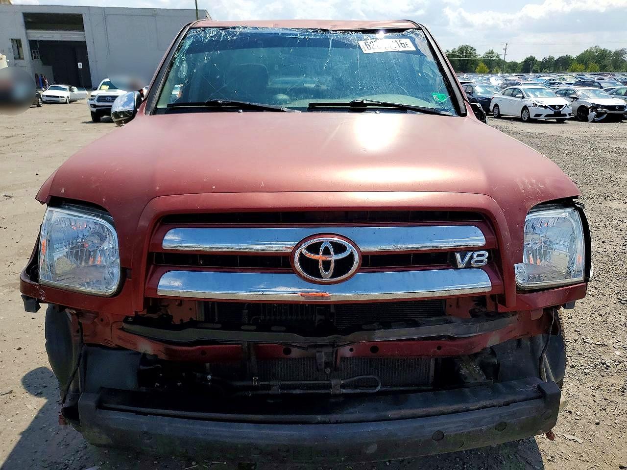 2005 Toyota Tundra Double Cab Sr5 Red vin: 5TBDT44155S468421